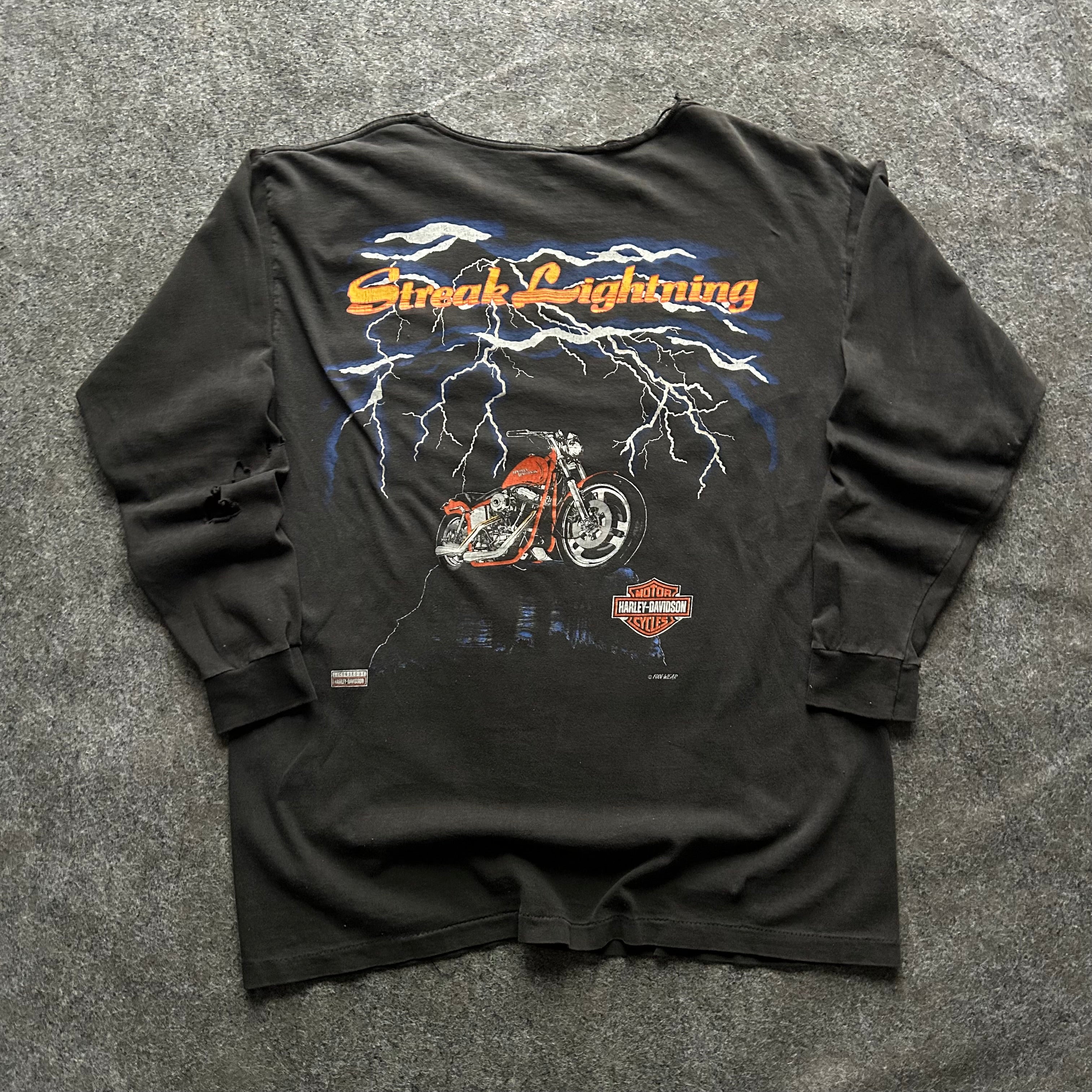 Vintage Harley Davidson Streak Lightning Long Sleeve Shirt