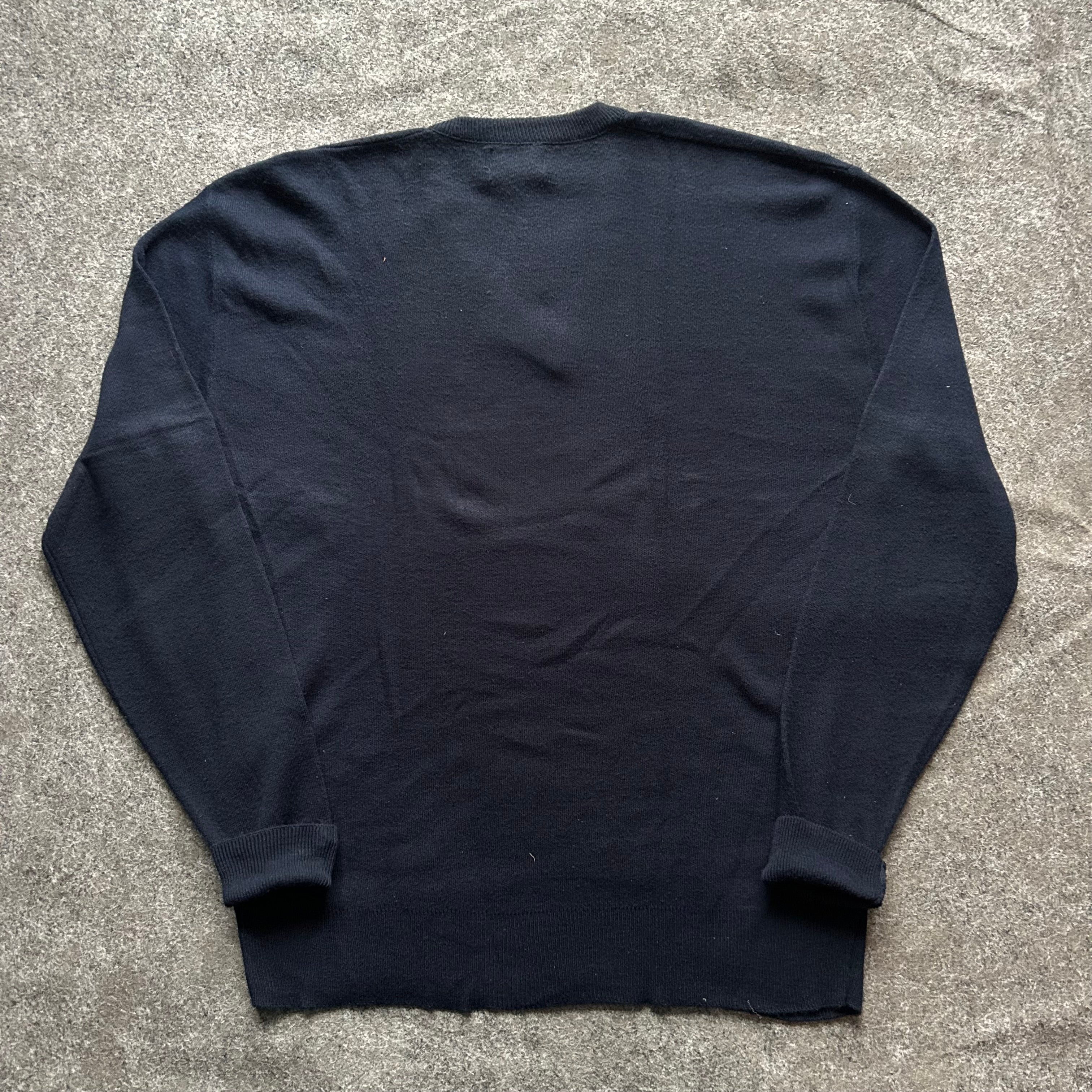 Vintage Porsche V-Neck Navy Sweater