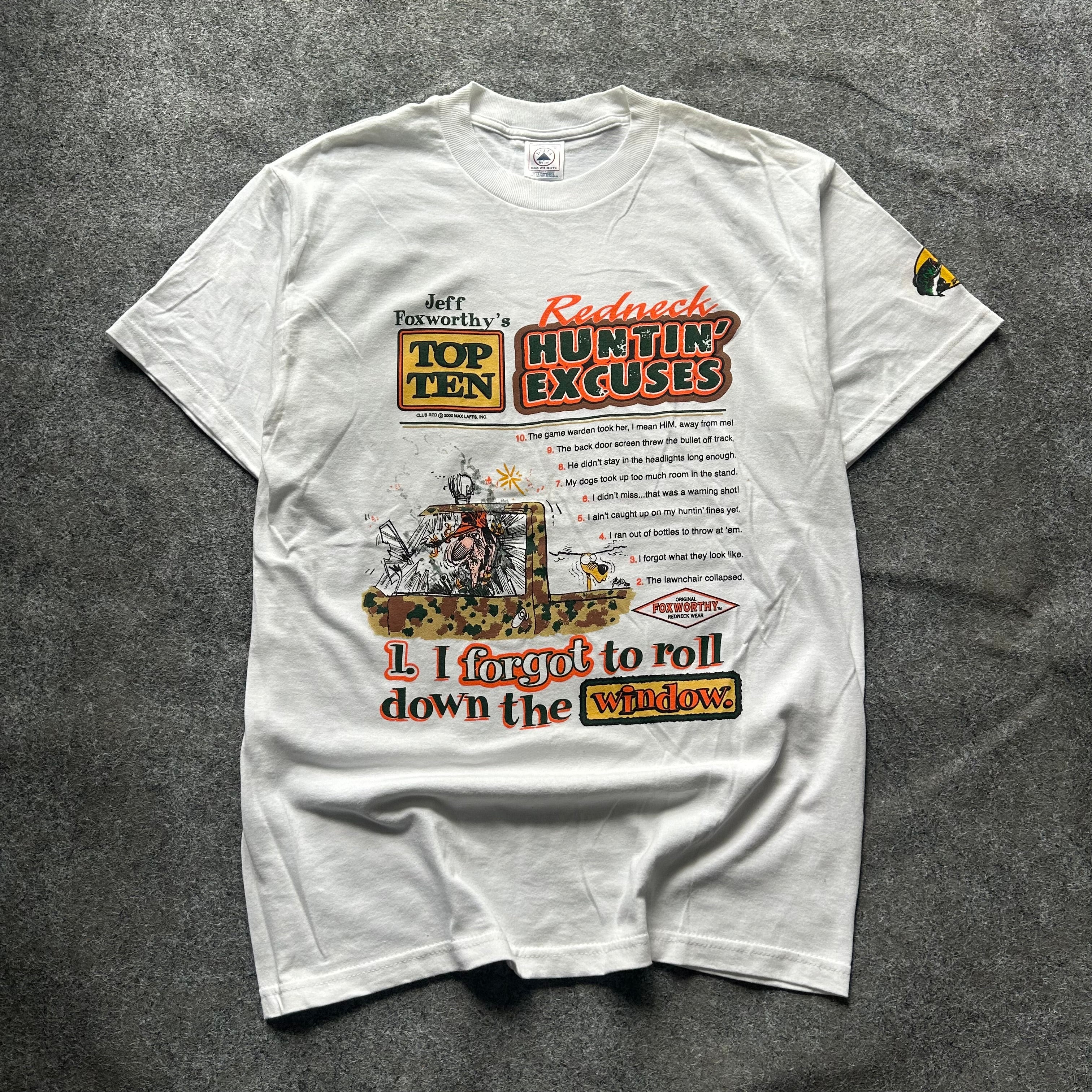 Vintage Top 10 Redneck Huntin Excuses Parody T-shirt
