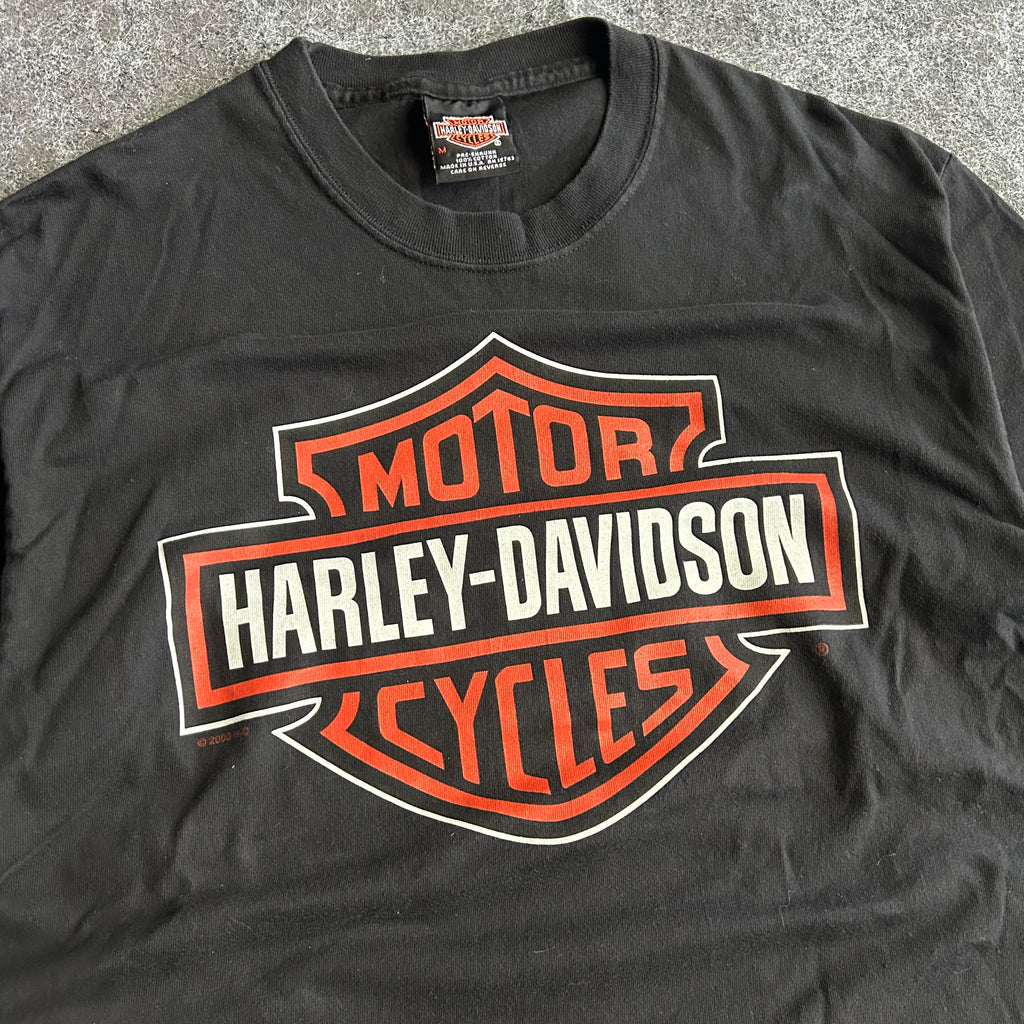 Vintage Harley Davidson Big Emblem Black T-shirt