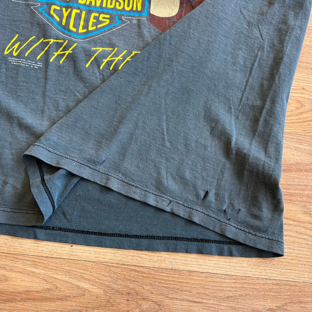 Vintage Harley Davidson Faded & Distressed Tasmanian Devil T-shirt - Size XL
