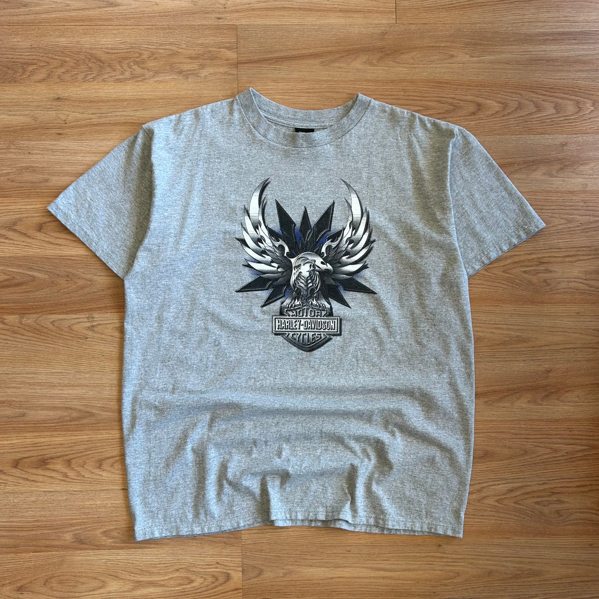 Vintage Harley Davidson Metallic Eagle T-shirt - Size XL