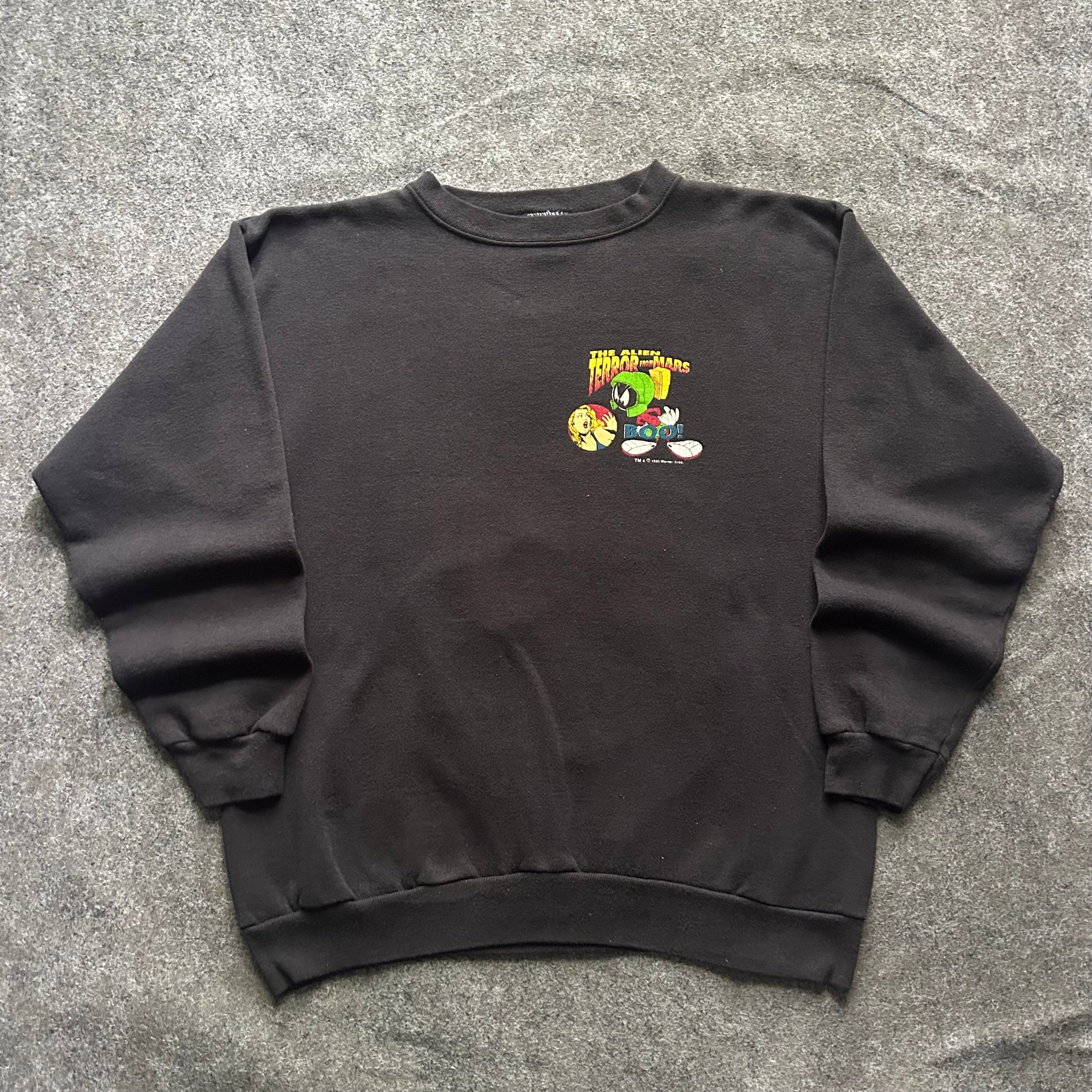 Vintage Alien Terror From Mars Marvin The Martian Crewneck