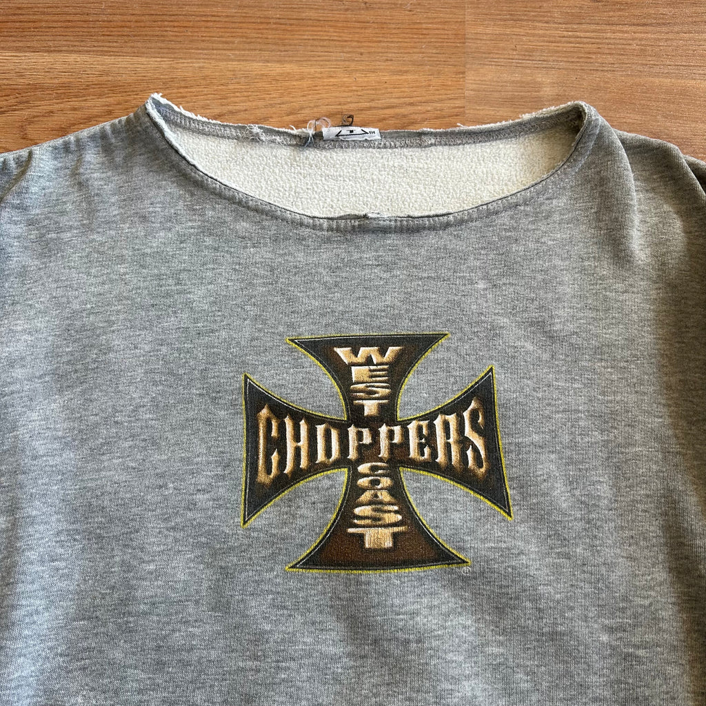 Vintage West Coast Choppers Big Cross Chopped Hoodie - Size Medium