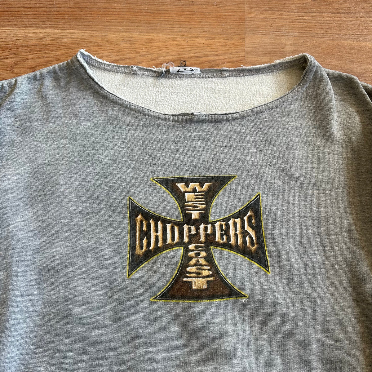 Vintage West Coast Choppers Big Cross Chopped Hoodie - Size Medium