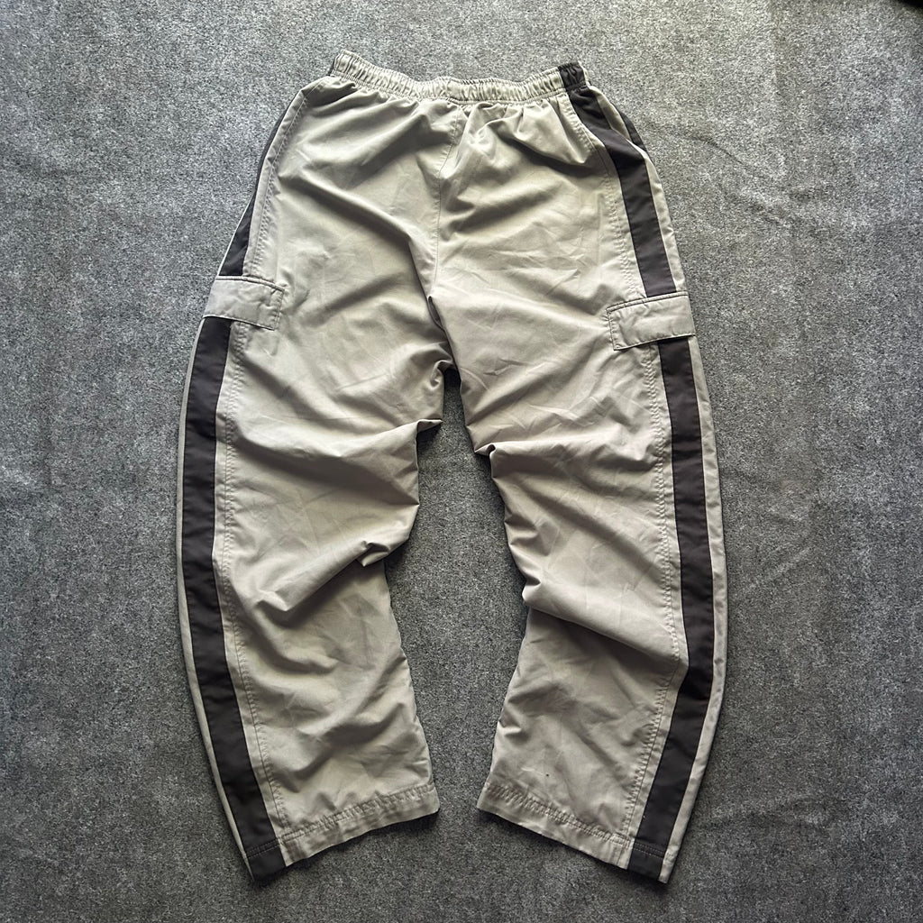 Vintage Nike Y2K Gray Striped Track Pants