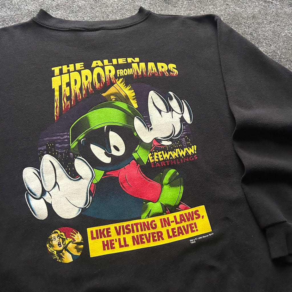 Vintage Alien Terror From Mars Marvin The Martian Crewneck