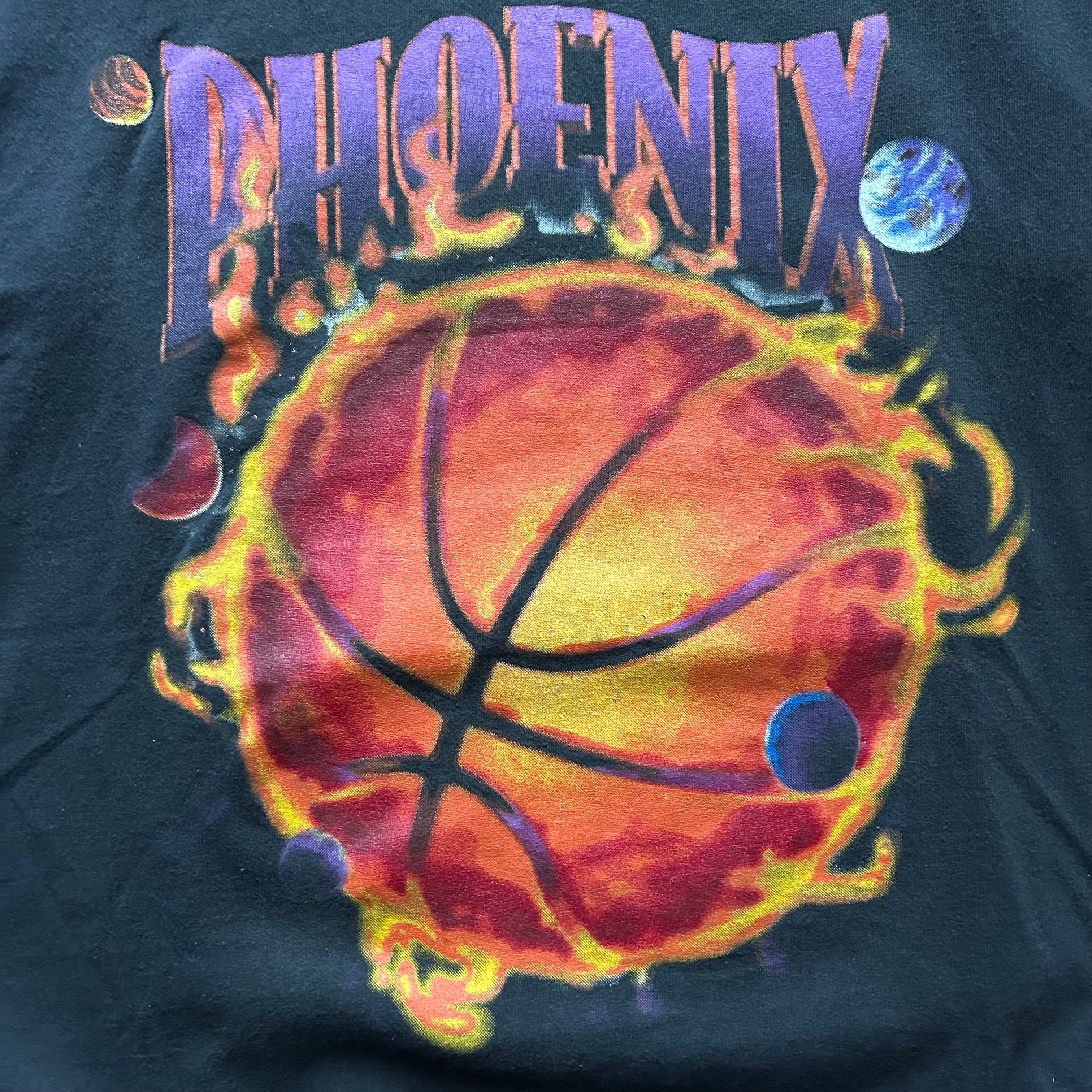 Vintage Phoenix Suns NBA Nutmeg Break Through T-shirt