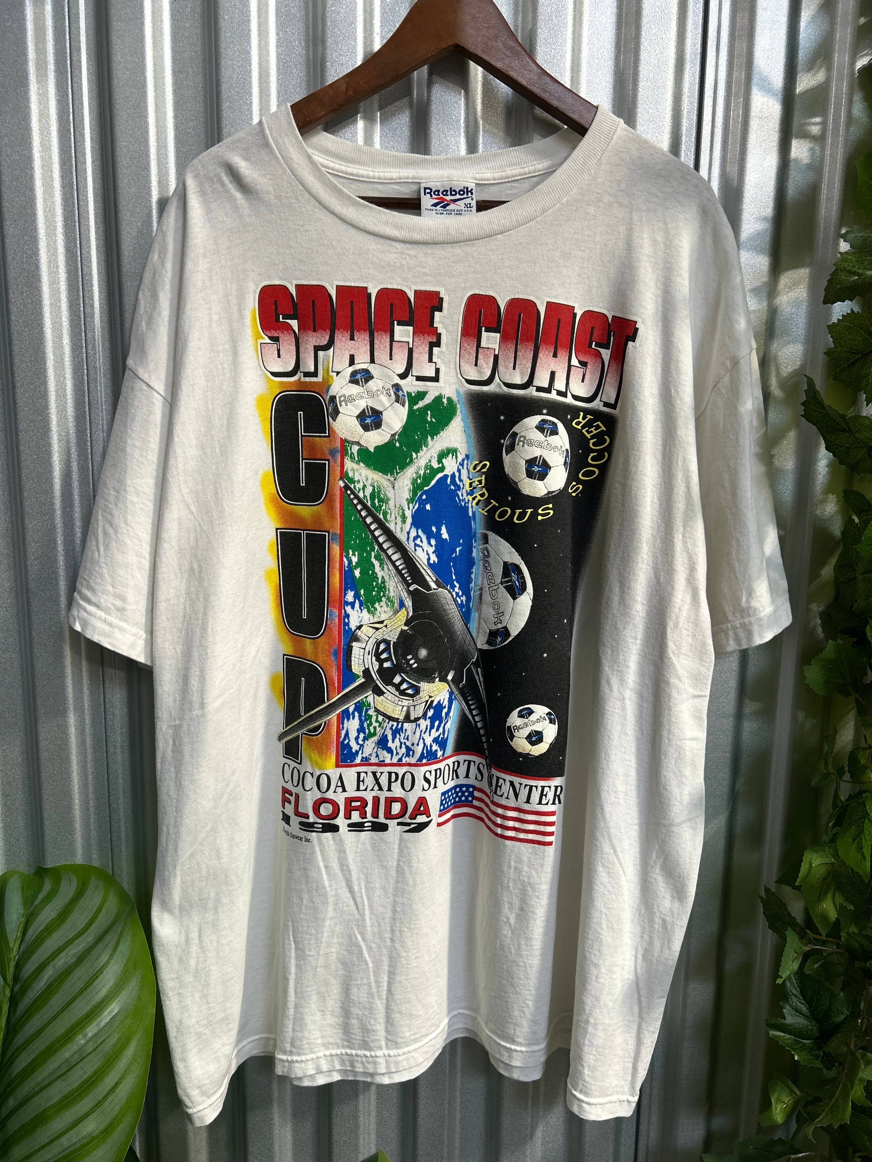 Vintage Reebok Space Coast Cup Soccer Tournament T-shirt - Size Xl