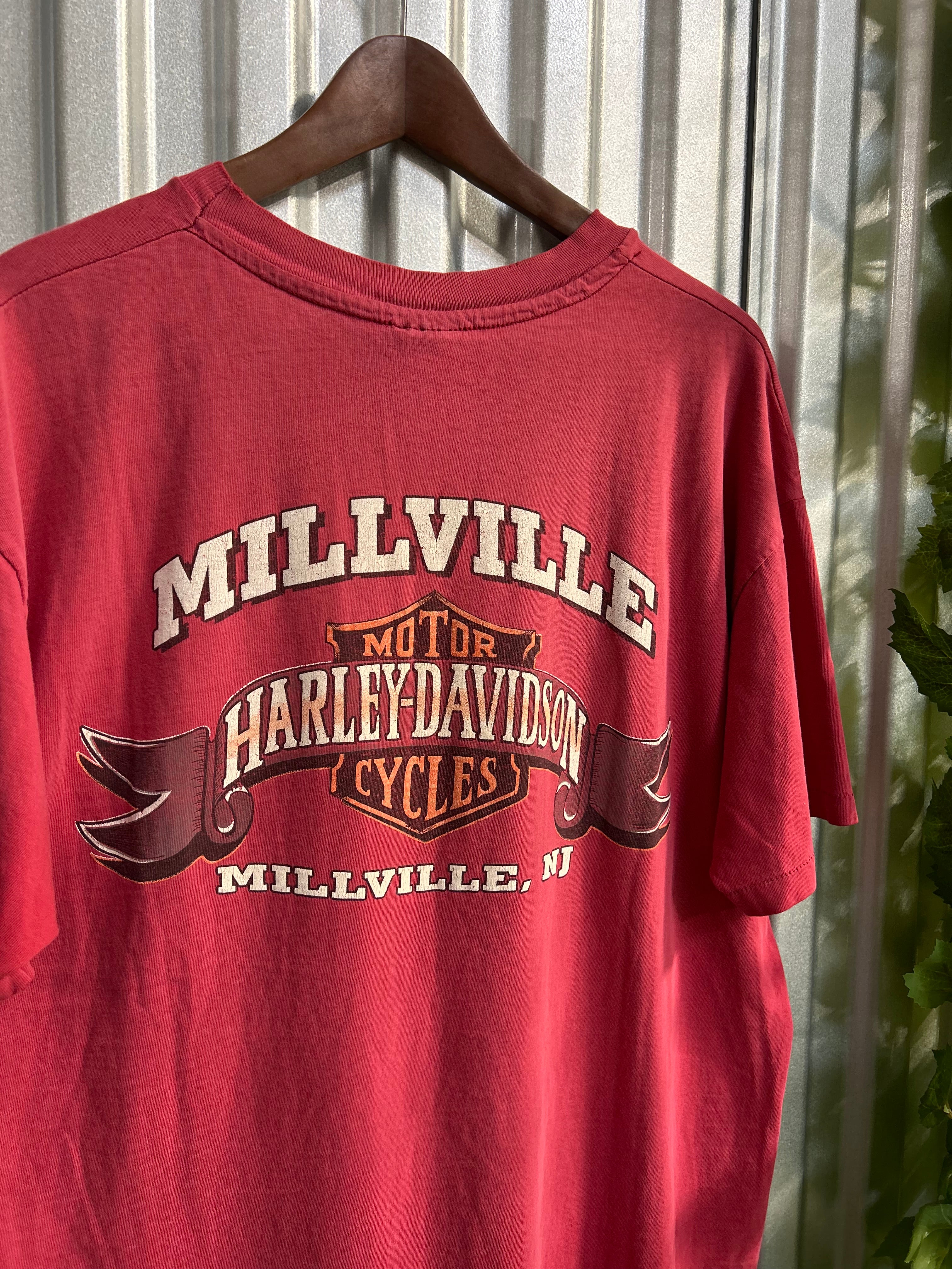 Vintage Harley Davidson Red Eagle Pocket T-shirt - Size Xl