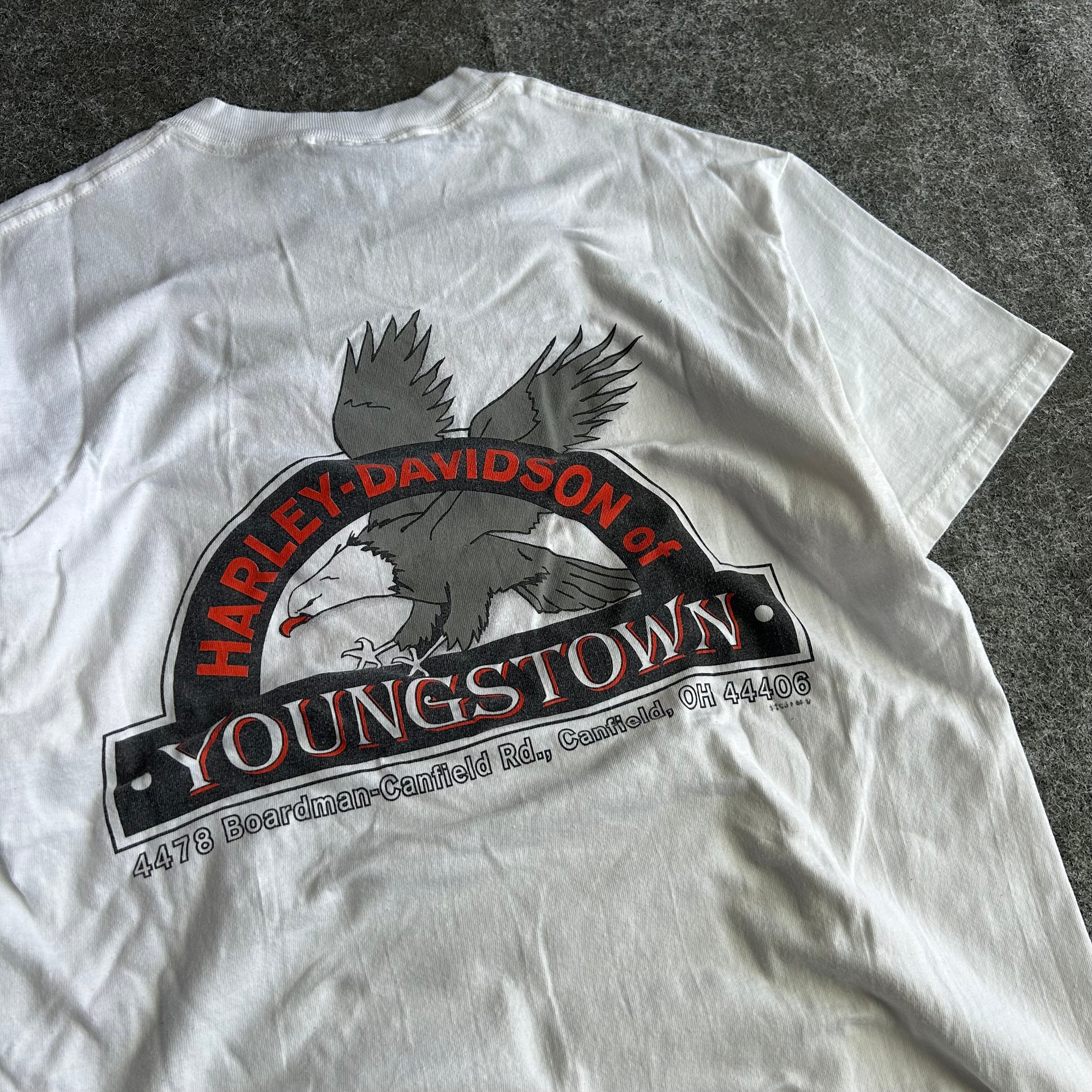 Vintage Harley Davidson Big Emblem White T-shirt