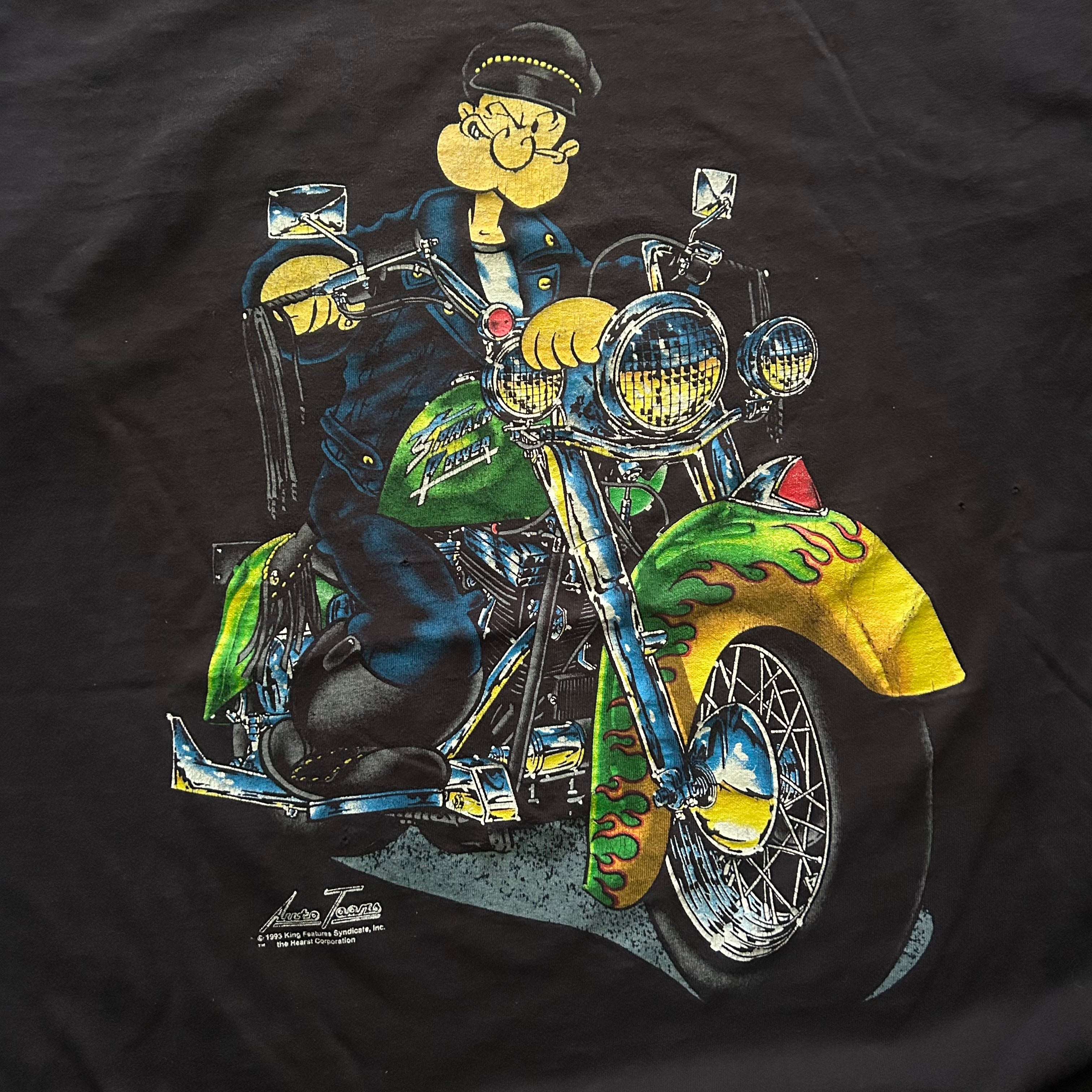 Vintage Popeyes Biker T-shirt