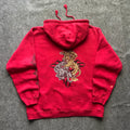 Vintage Y2K Dragon And Tiger Tribal Red Zip Up Hoodie