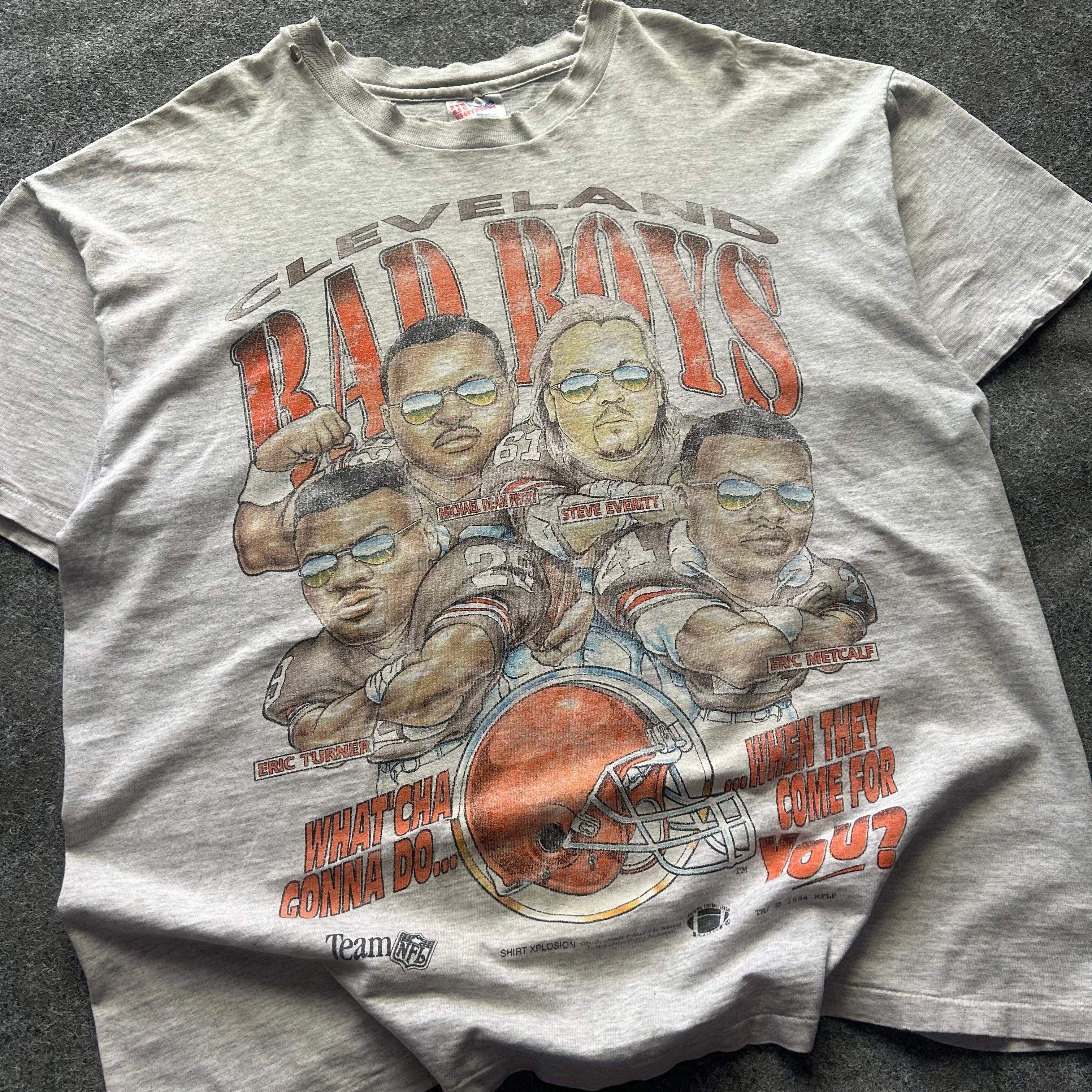 Vintage Distressed Cleveland Browns Bad Boys Caricature T-shirt