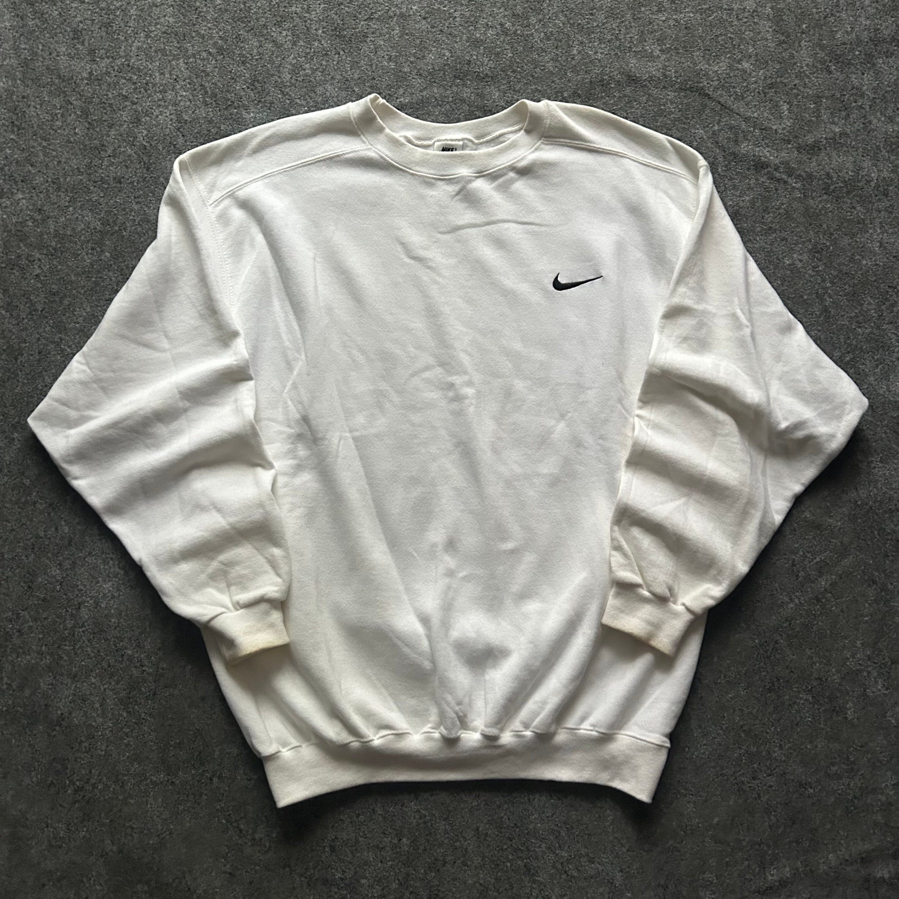 Vintage Nike Swoosh White Crewneck