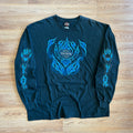 Vintage Harley Davidson Blue Flame Long Sleeve Shirt - Size XL