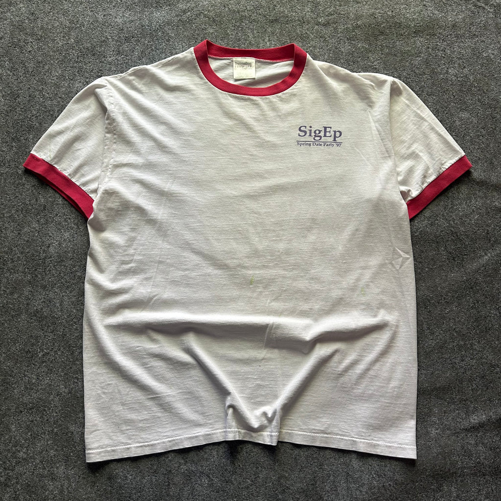 Vintage College Fraternity Spring Date Party Ringer T-shirt
