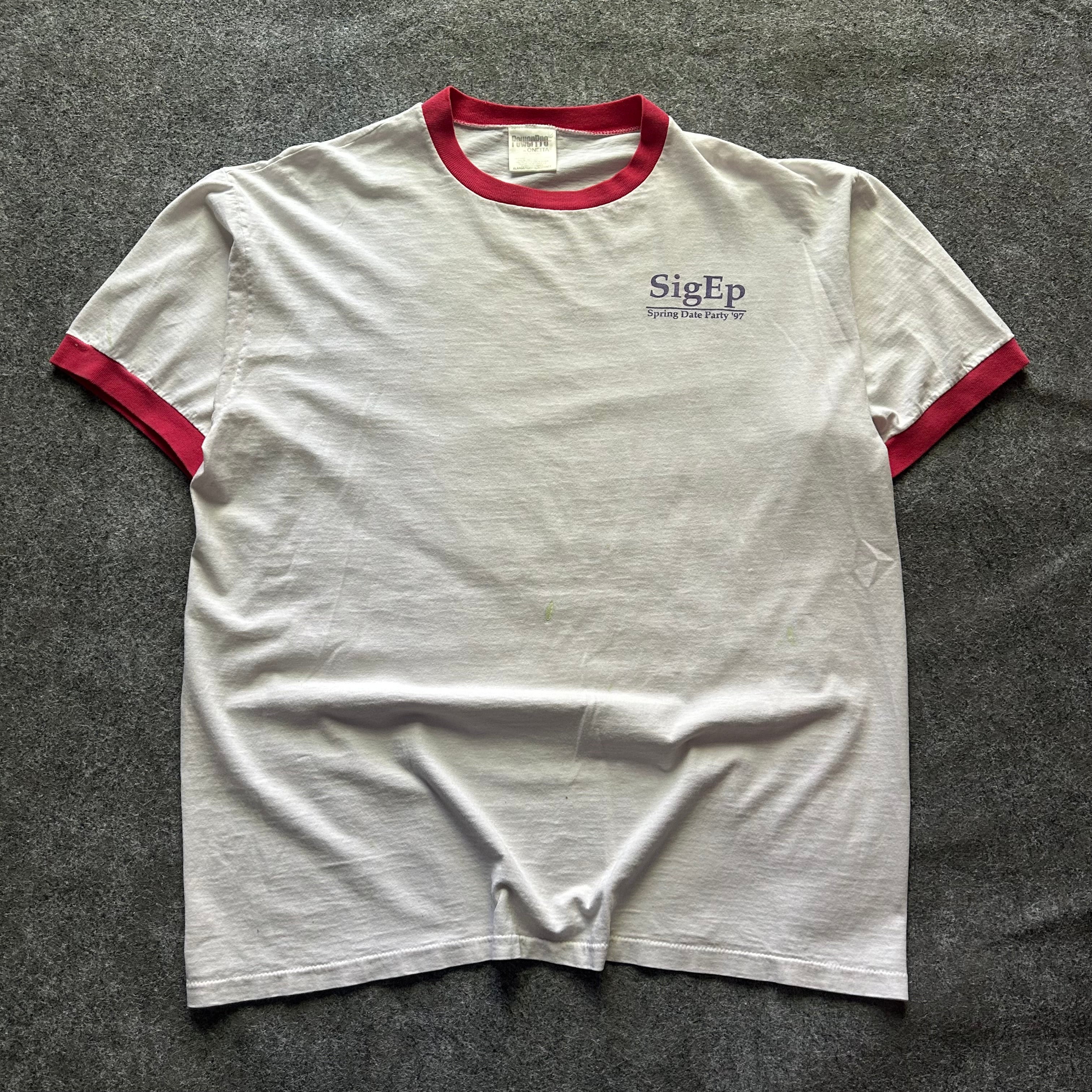 Vintage College Fraternity Spring Date Party Ringer T-shirt