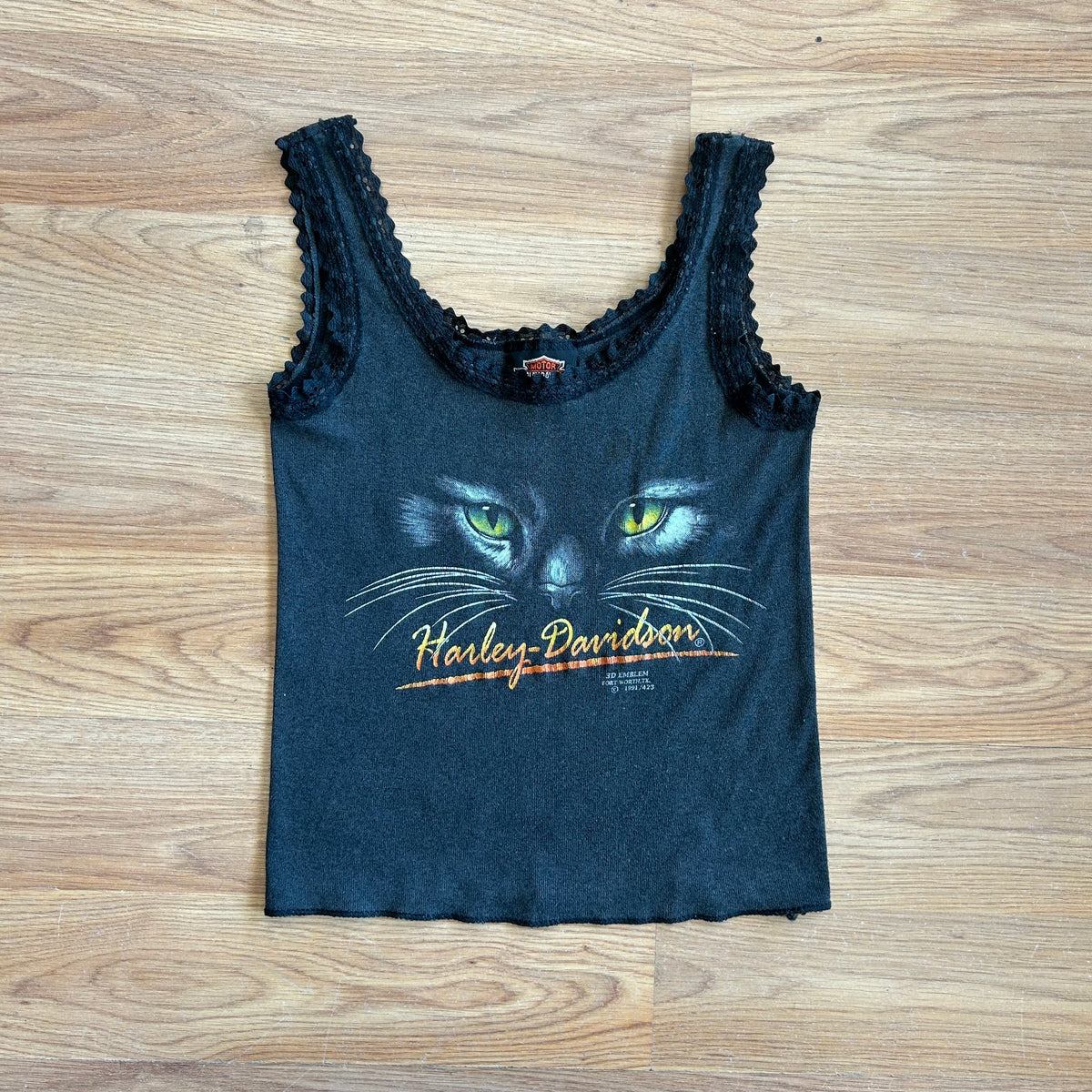 Vintage Harley Davidson 3D Emblem Women’s Tank Top - Size Small