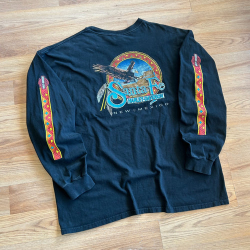 Vintage Harley Davidson Aztec Print Long Sleeve Shirt - Size 2XL