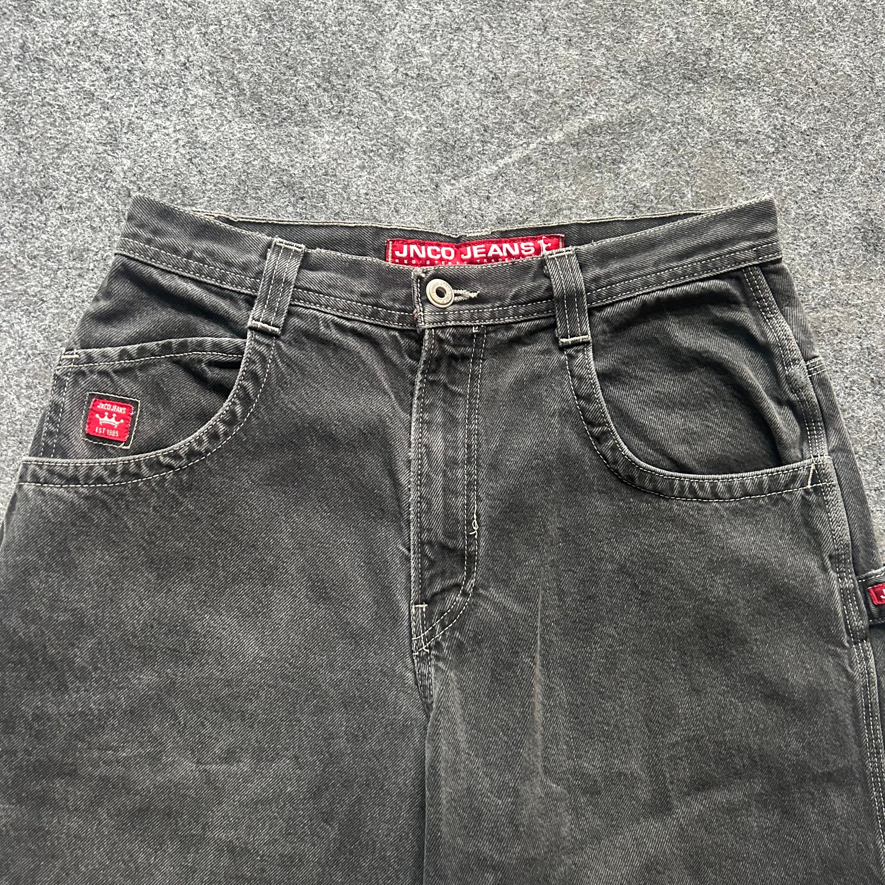 Vintage JNCO Crown Baggy Black Jorts