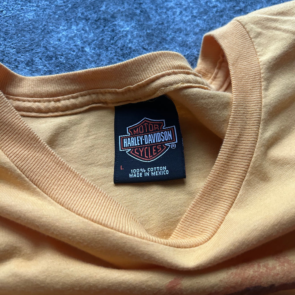 Vintage Harley Davidson St. Thomas U.S.V.I. Yellow T-shirt
