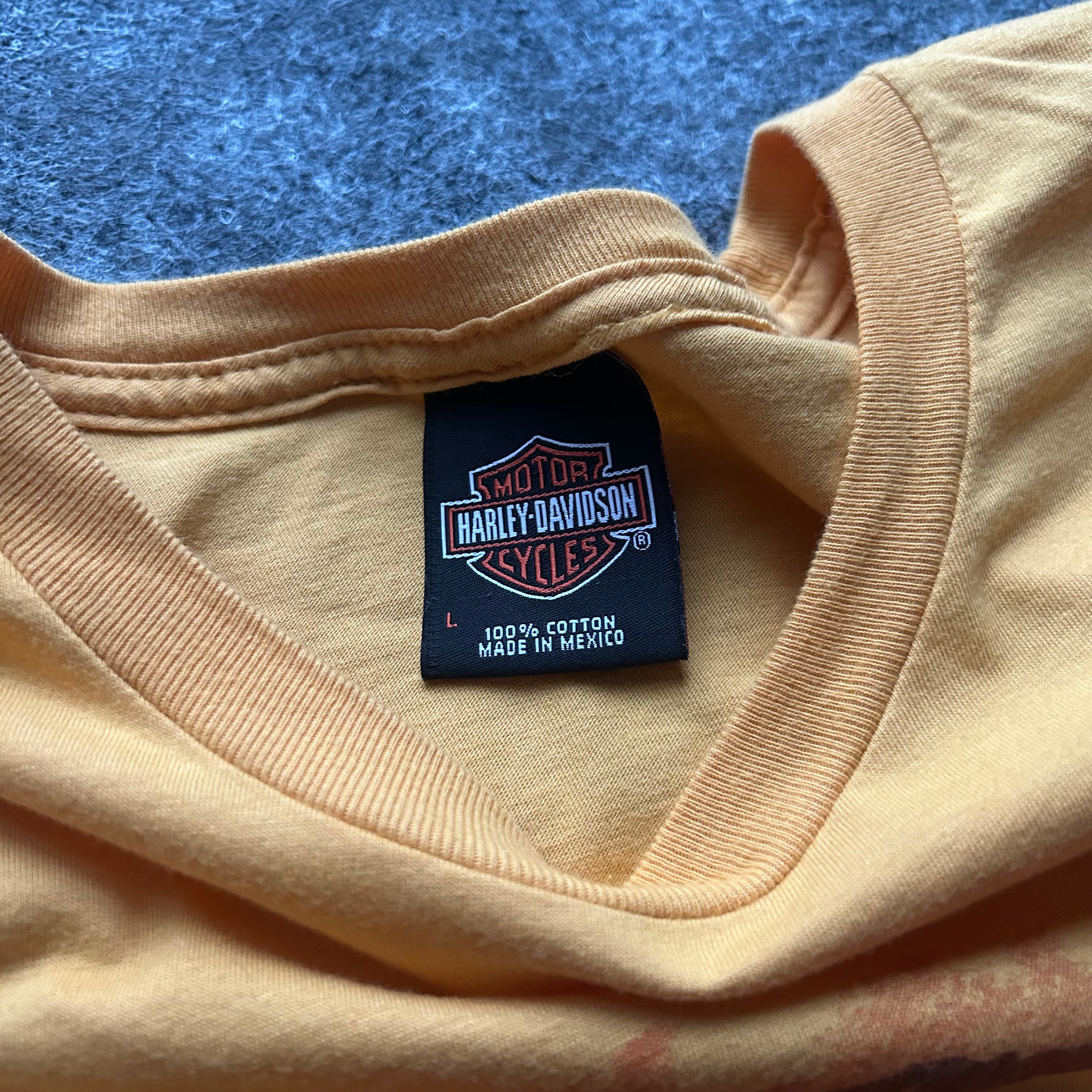 Vintage Harley Davidson St. Thomas U.S.V.I. Yellow T-shirt