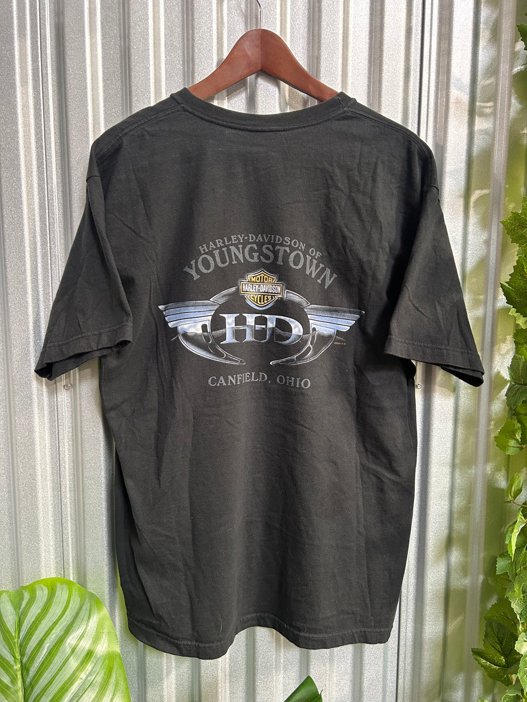 Vintage Harley Davidson Center Spell-out T-shirt - Size Large
