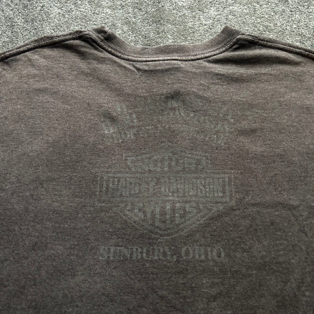 Vintage Harley Davidson Big Emblem Grey T-shirt