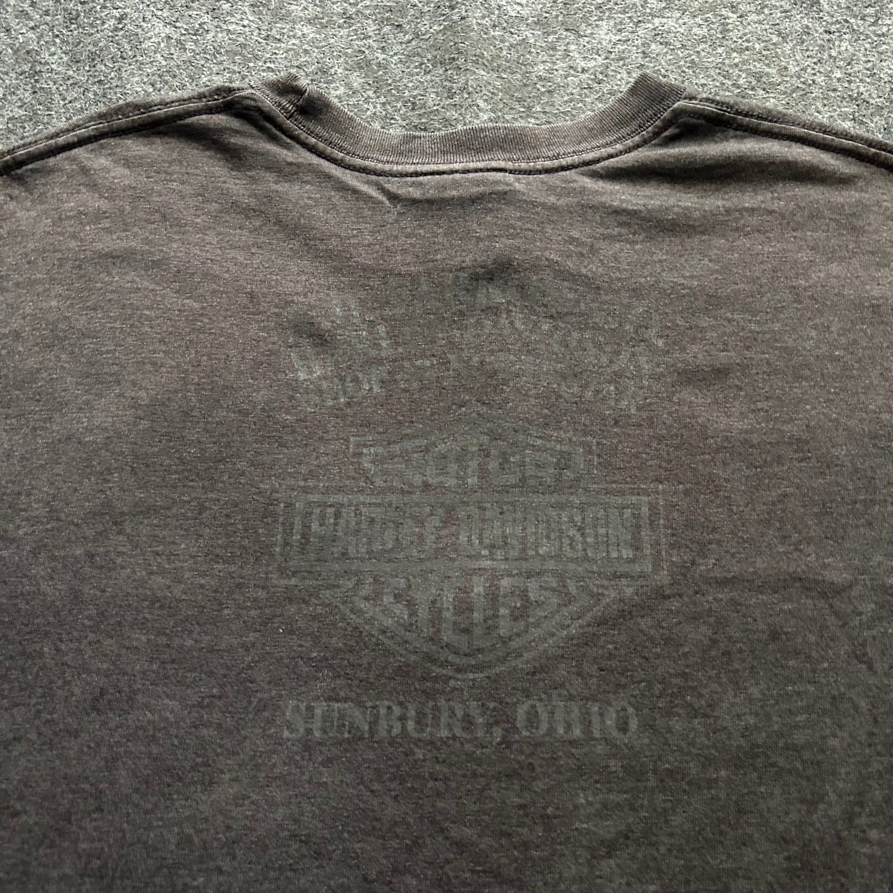 Vintage Harley Davidson Big Emblem Grey T-shirt