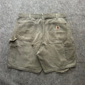 Vintage Distressed Olive Green Carhartt Carpenter Jorts