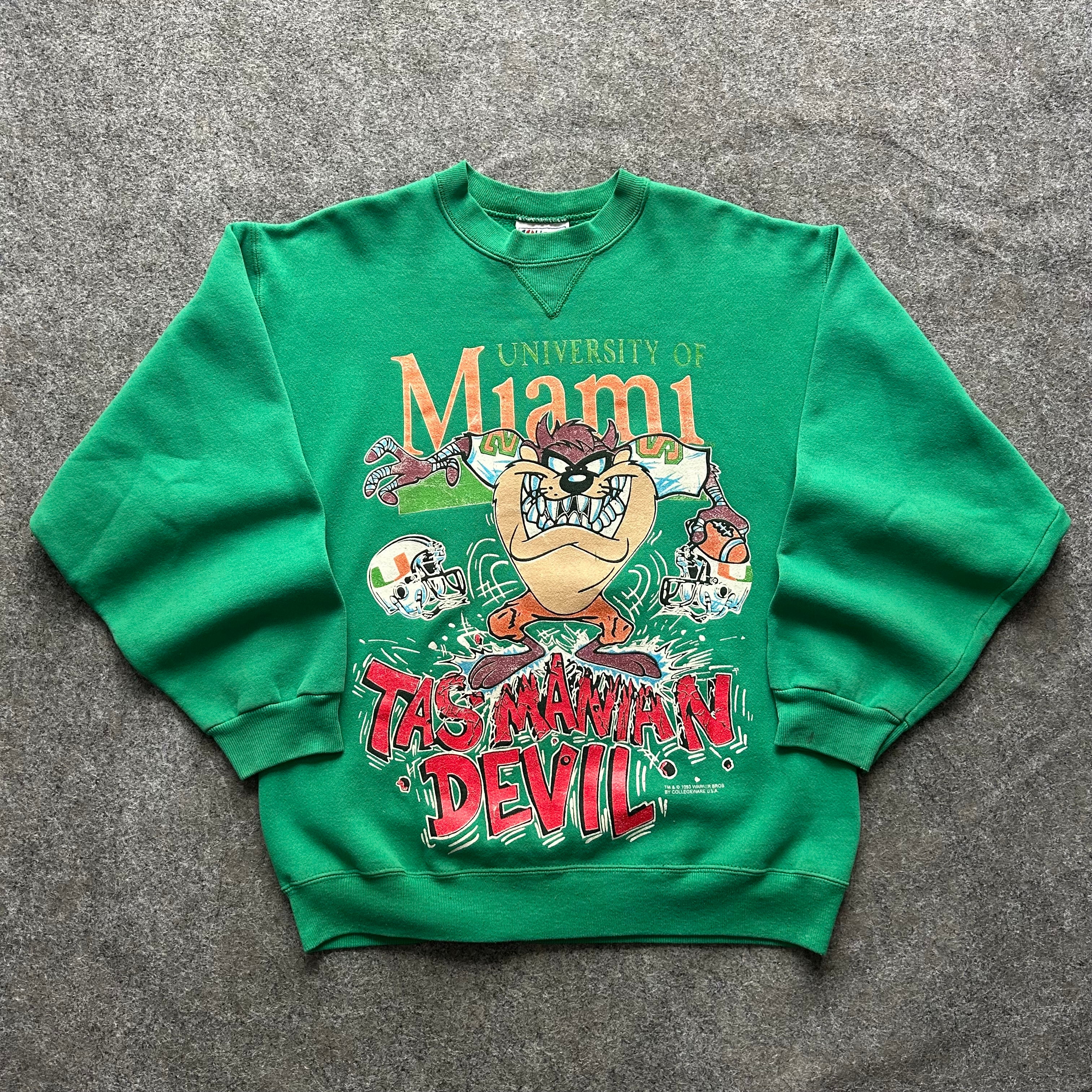 Vintage Miami Hurricanes Tasmanian Devil Crewneck
