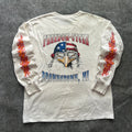 Vintage Freedom Cycle Eagle Biker Flame Long Sleeve Shirt