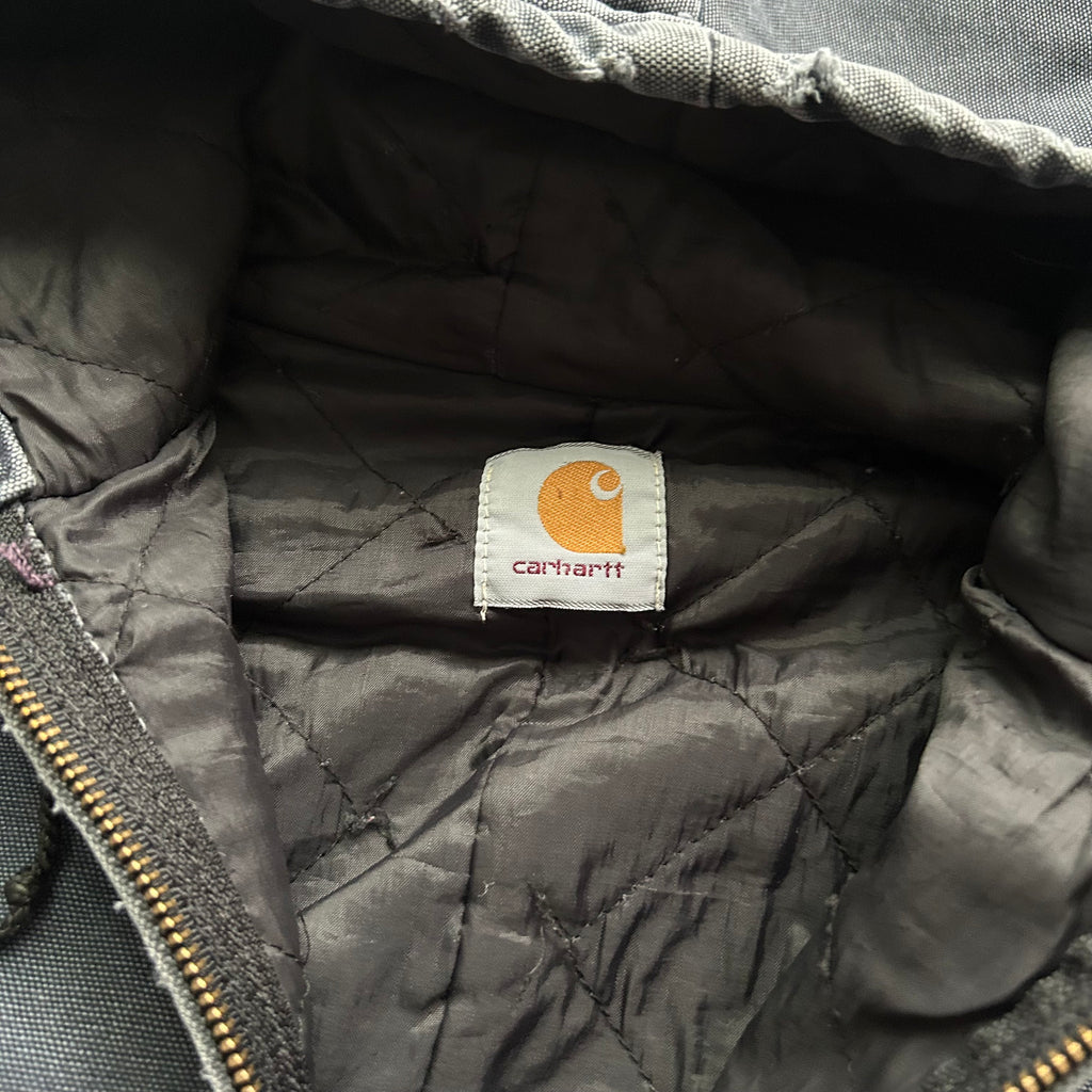 Vintage Distressed Navy Blue Carhartt Hooded Jacket