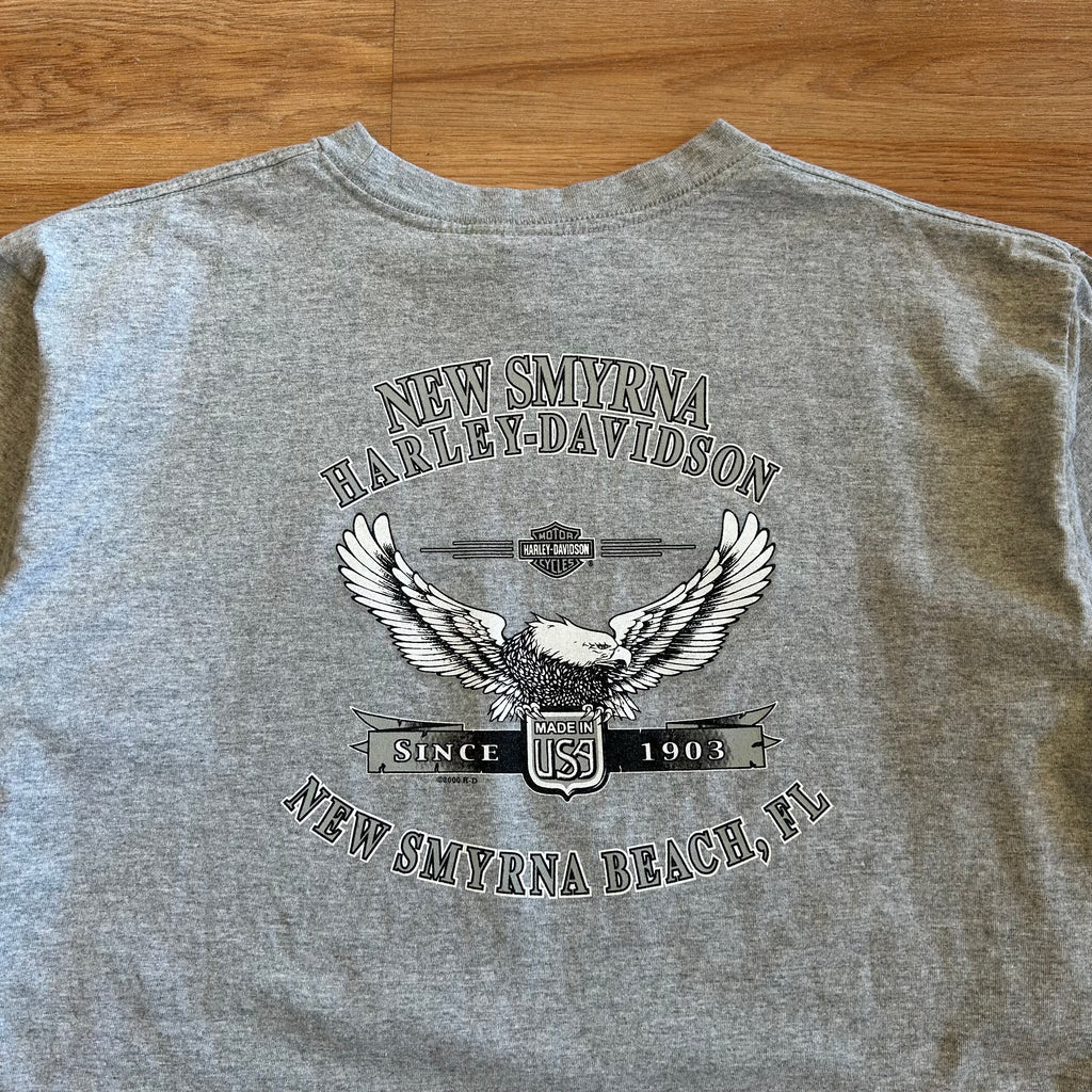 Vintage Harley Davidson Metallic Eagle T-shirt - Size XL