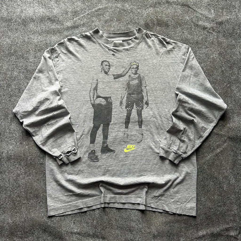 Vintage Thrashed Nike Micheal Jordan Spike Lee Long Sleeve Shirt