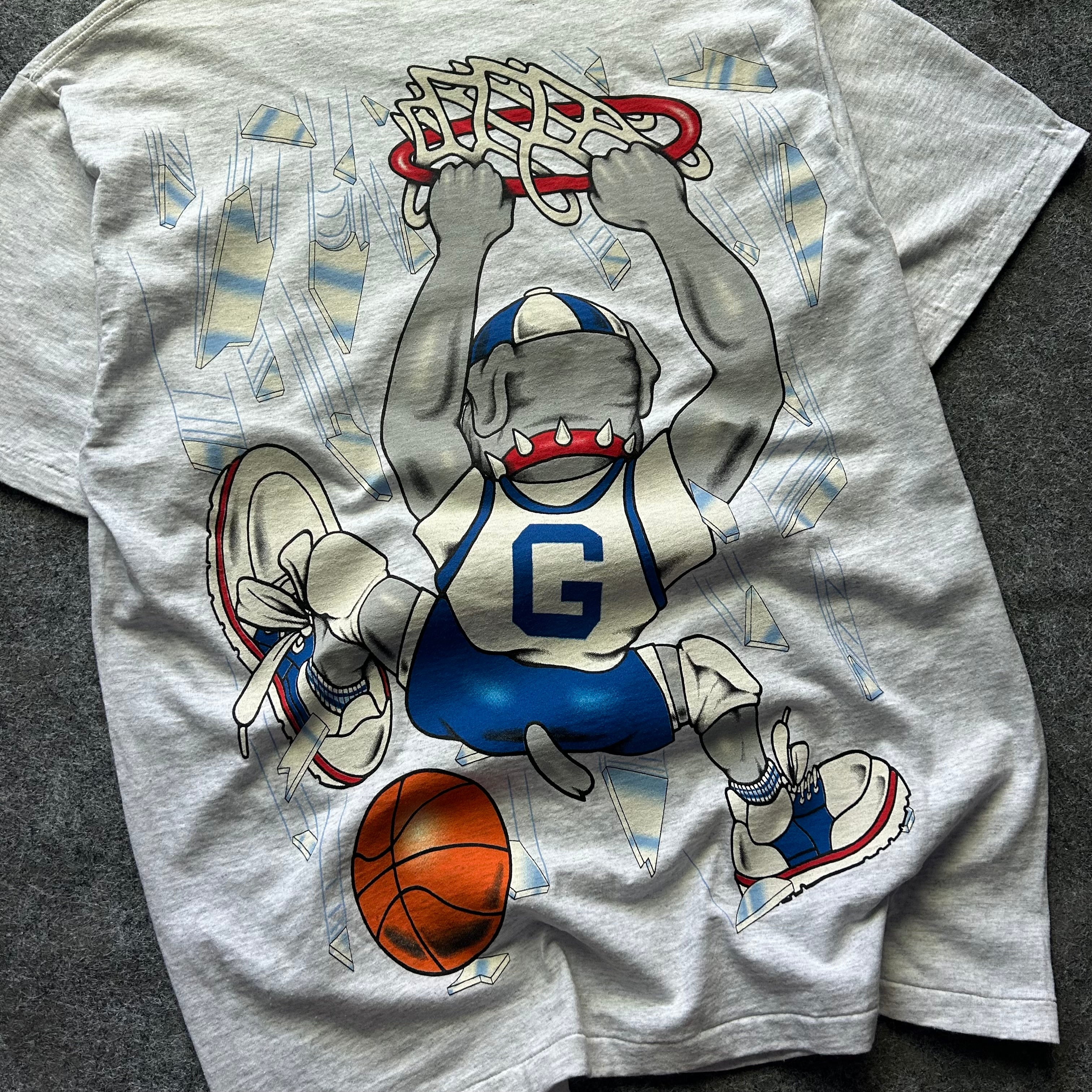 Brand New Vintage Georgetown Hoyas Break Through Shatter T-shirt