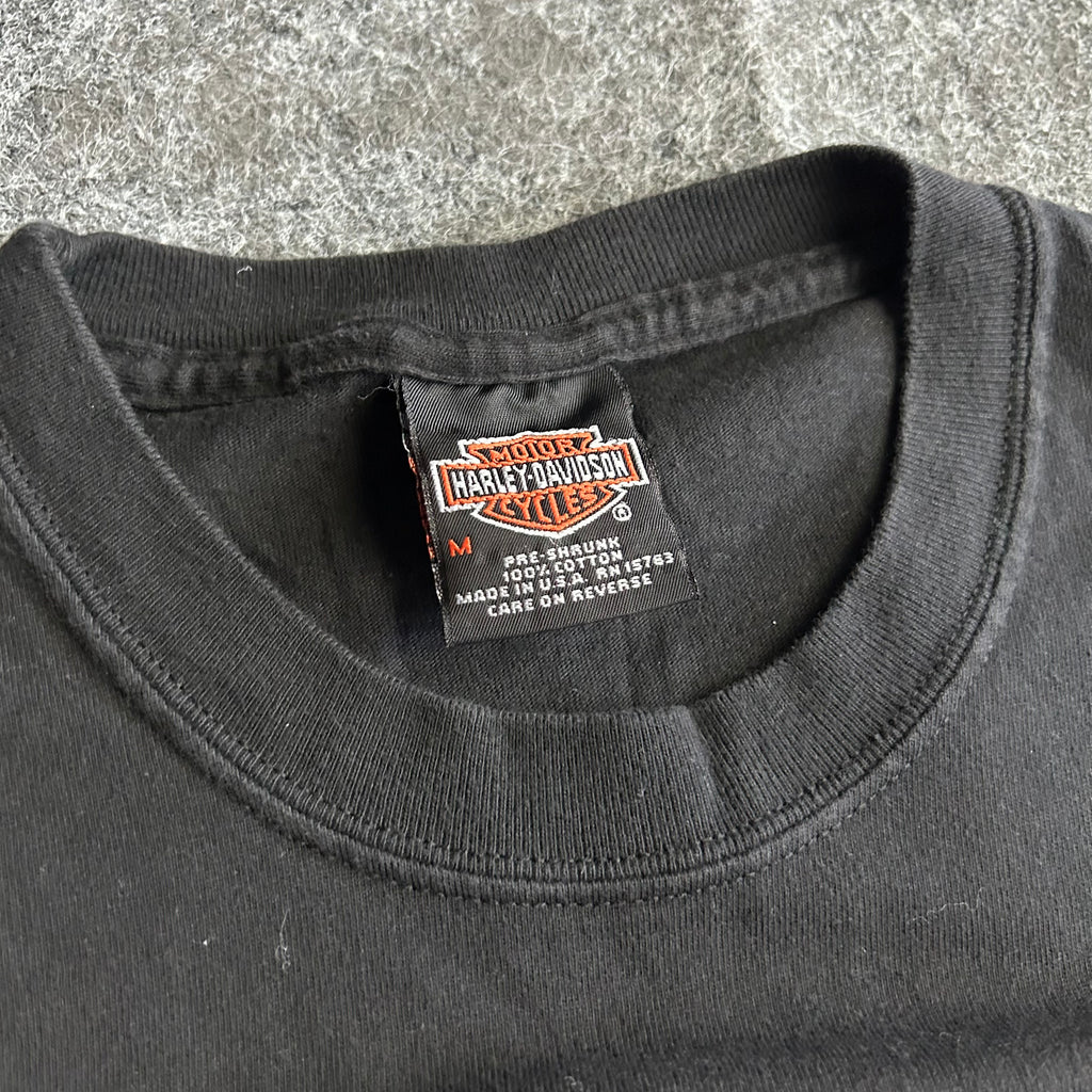 Vintage Harley Davidson Big Emblem Black T-shirt