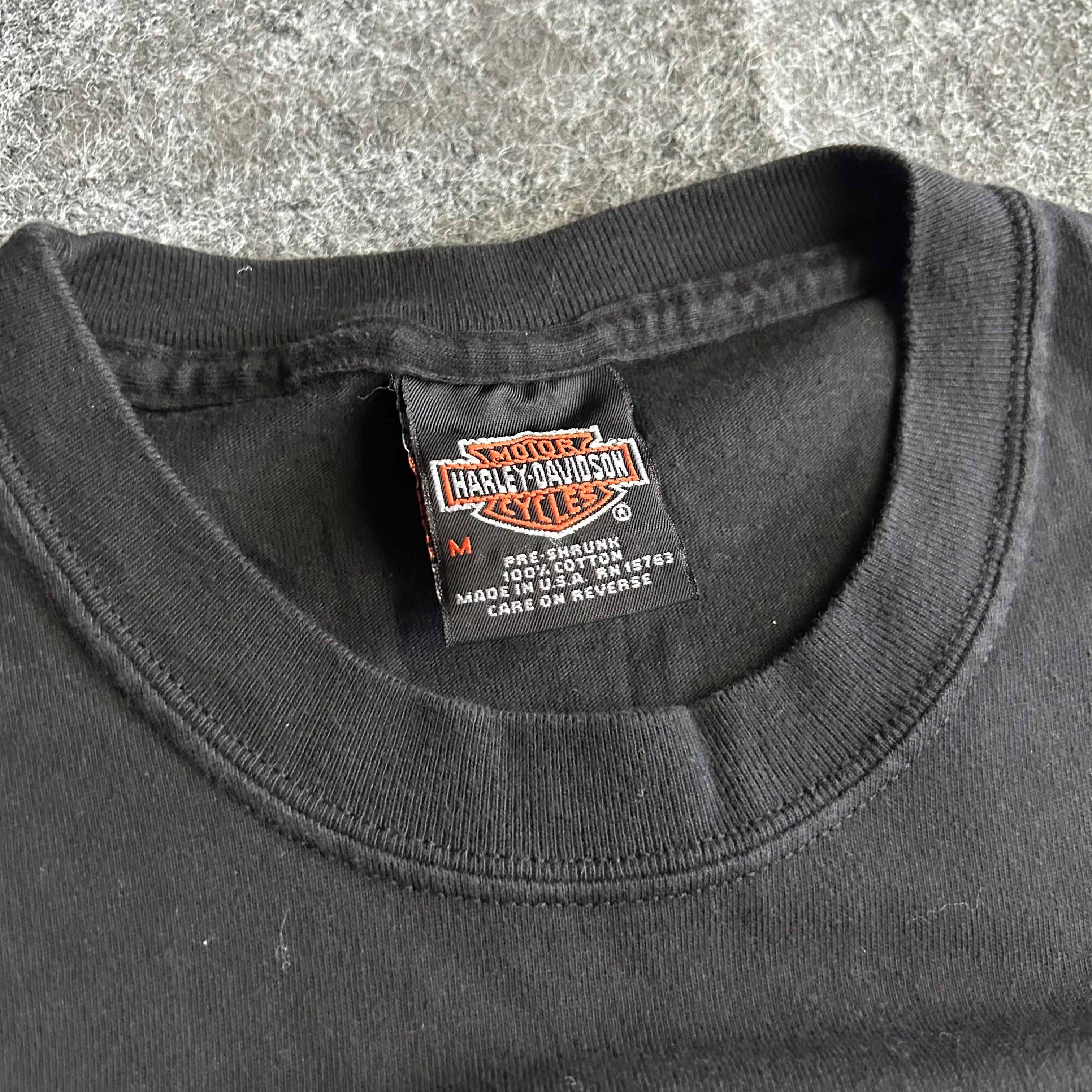 Vintage Harley Davidson Big Emblem Black T-shirt