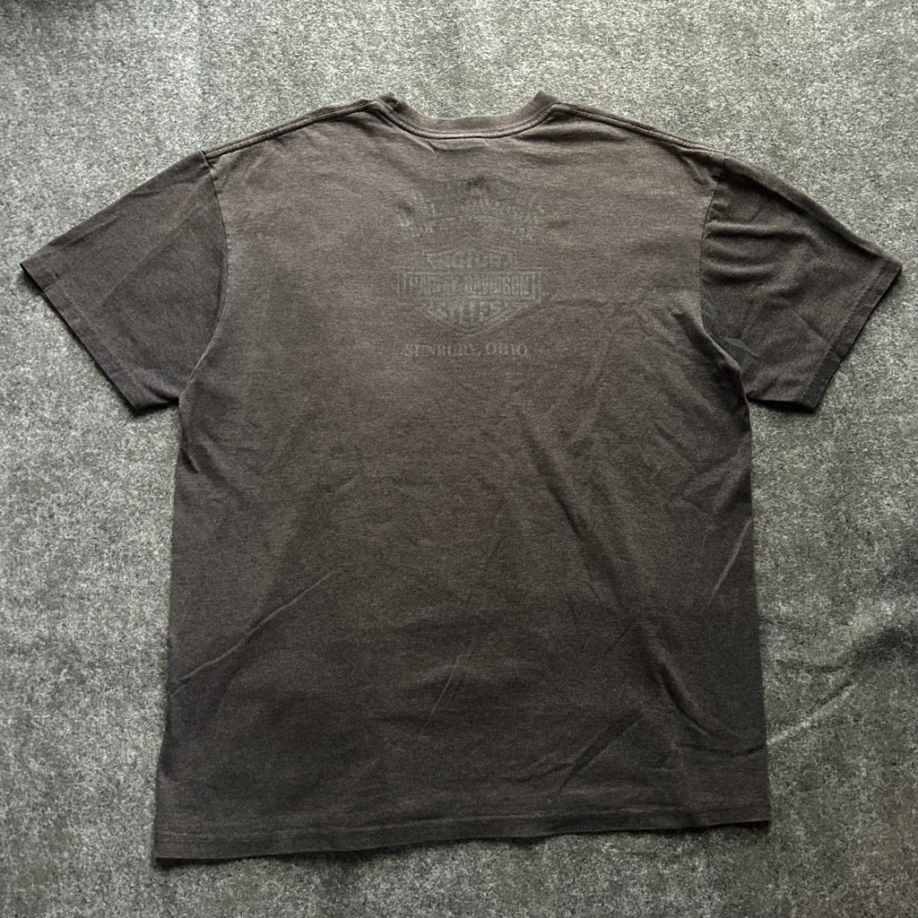 Vintage Harley Davidson Big Emblem Grey T-shirt