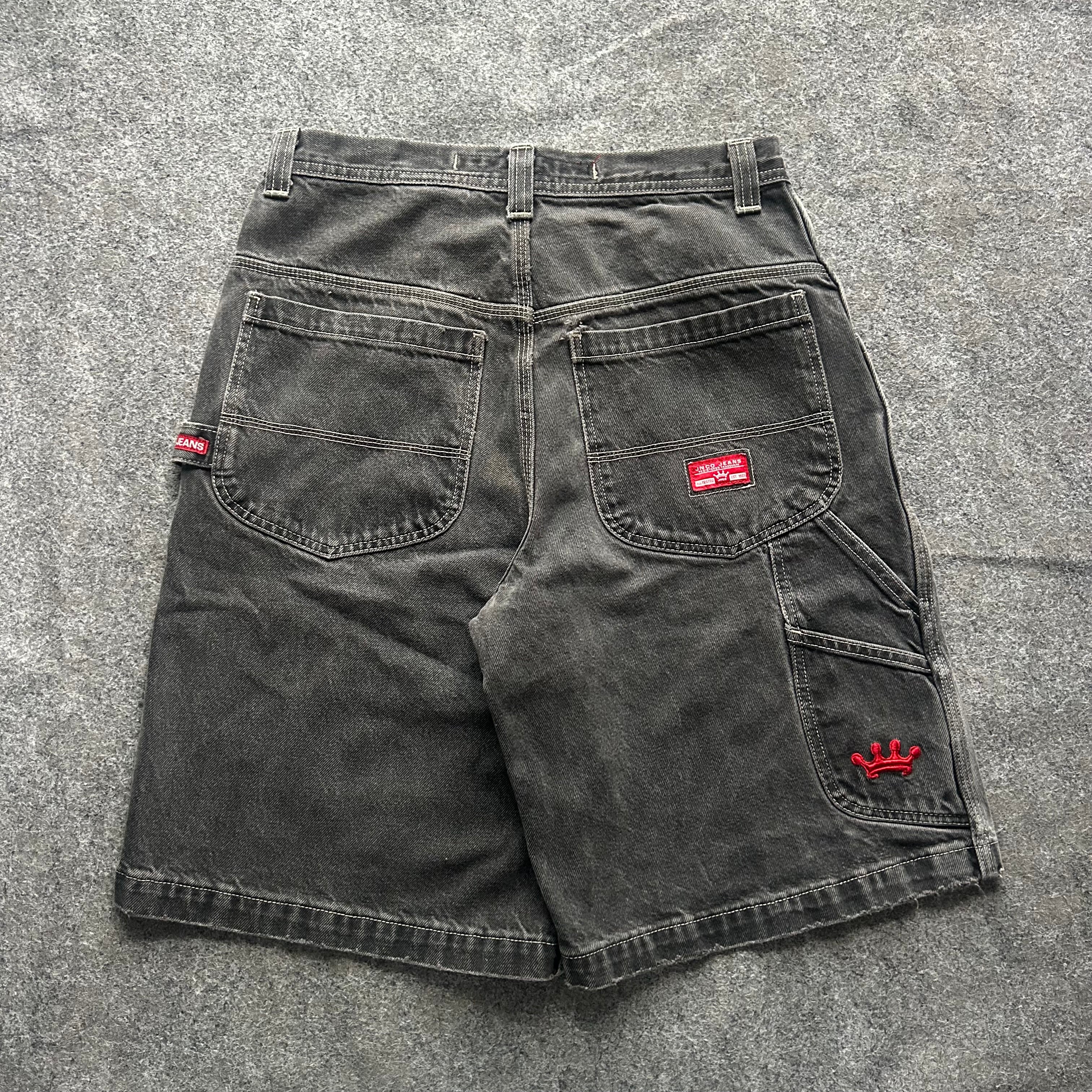 Vintage JNCO Crown Baggy Black Jorts