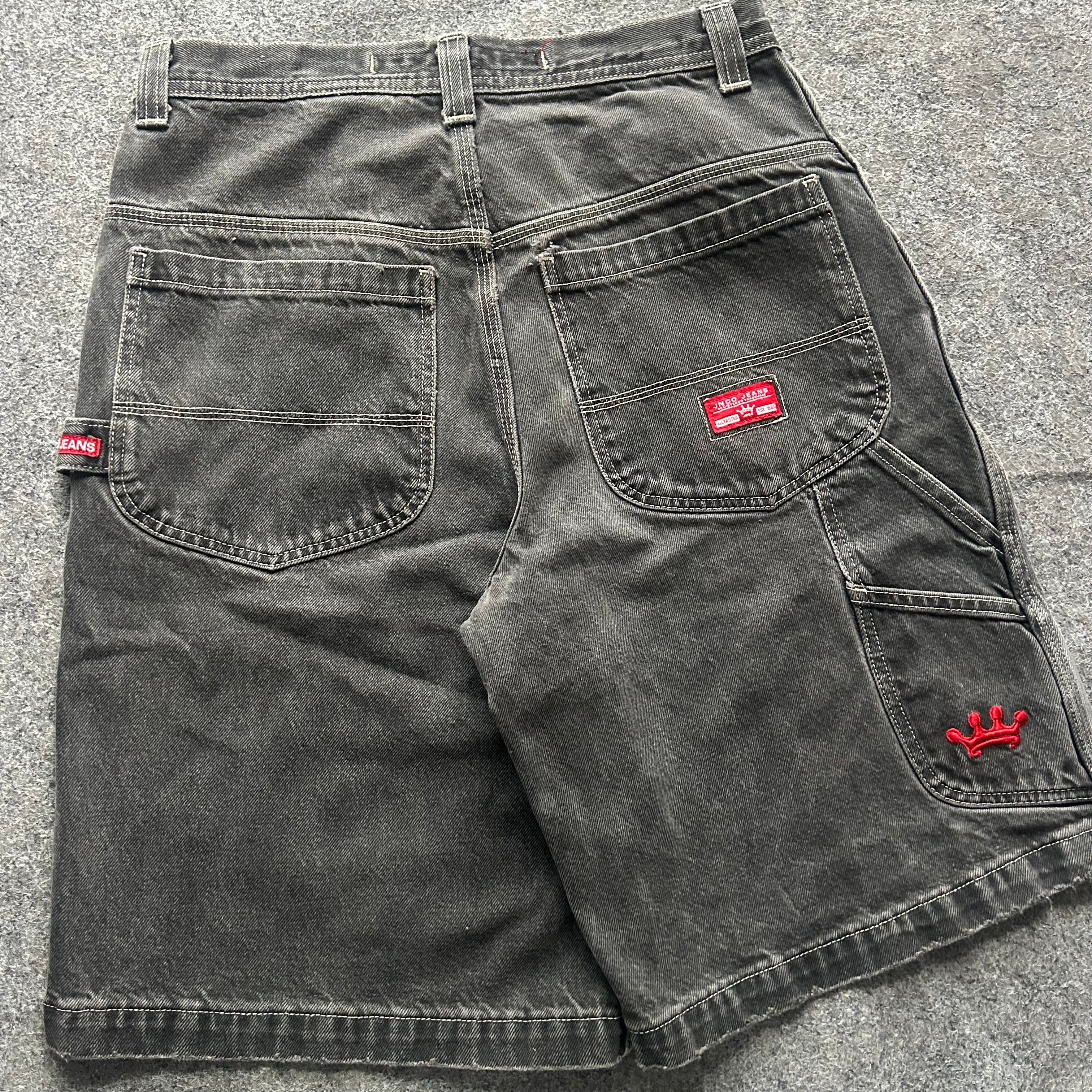 Vintage JNCO Crown Baggy Black Jorts