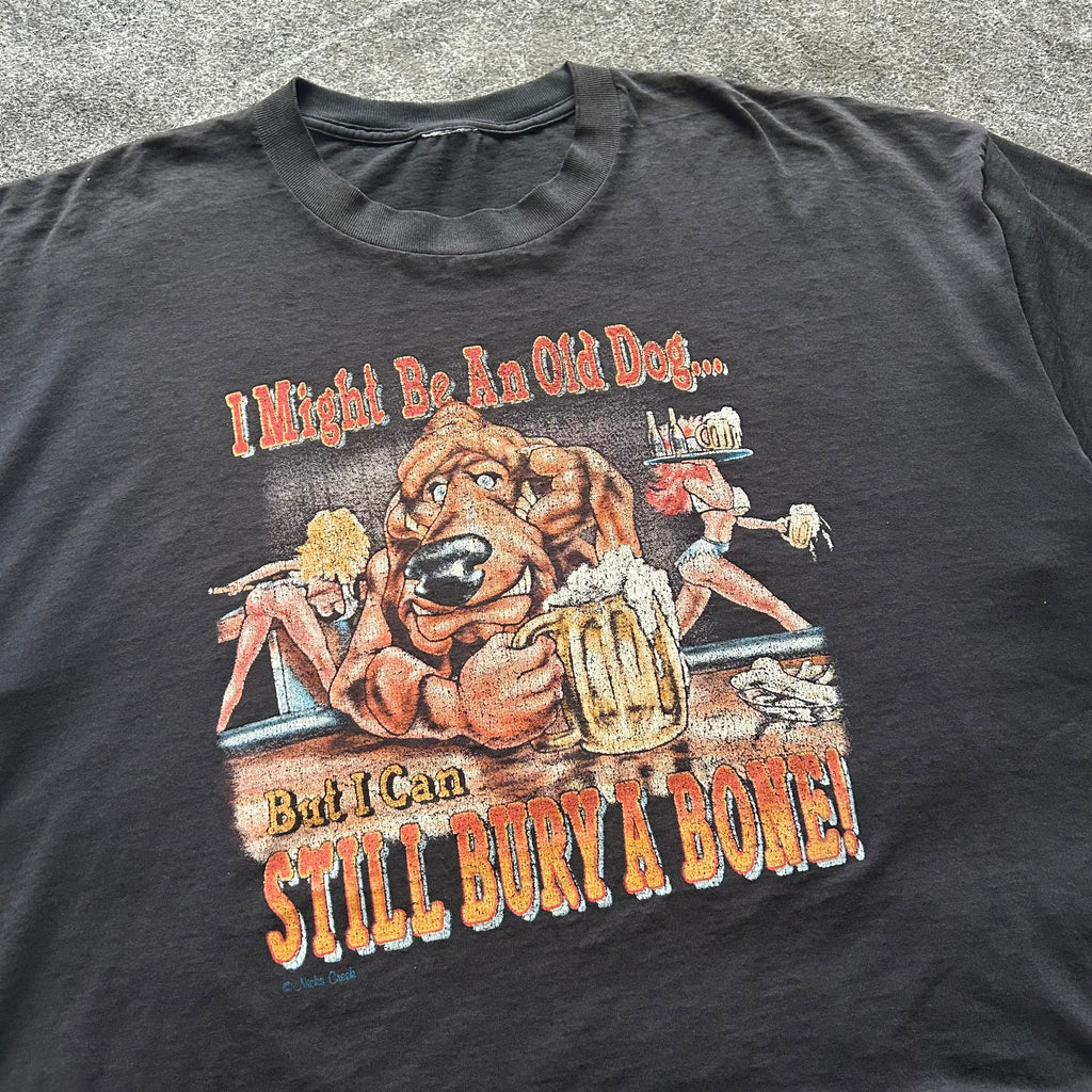 Vintage Old Dog Still Bury A Bone T-shirt