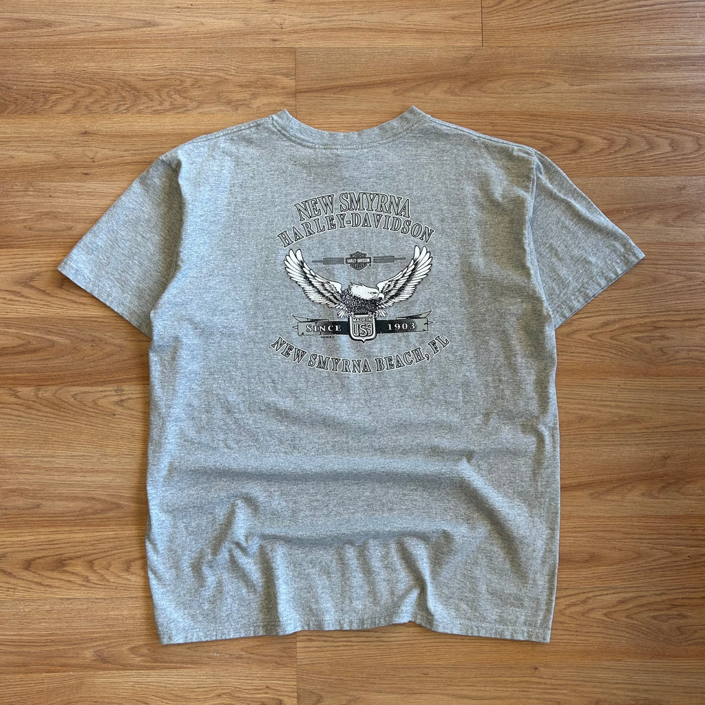 Vintage Harley Davidson Metallic Eagle T-shirt - Size XL