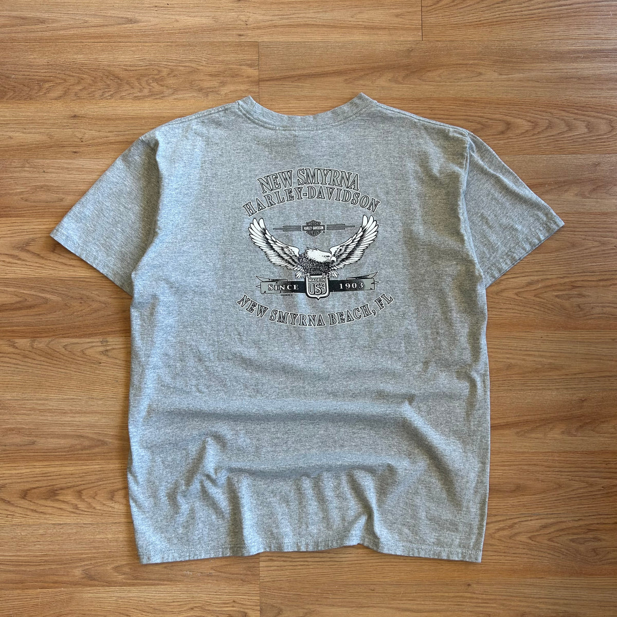 Vintage Harley Davidson Metallic Eagle T-shirt - Size XL