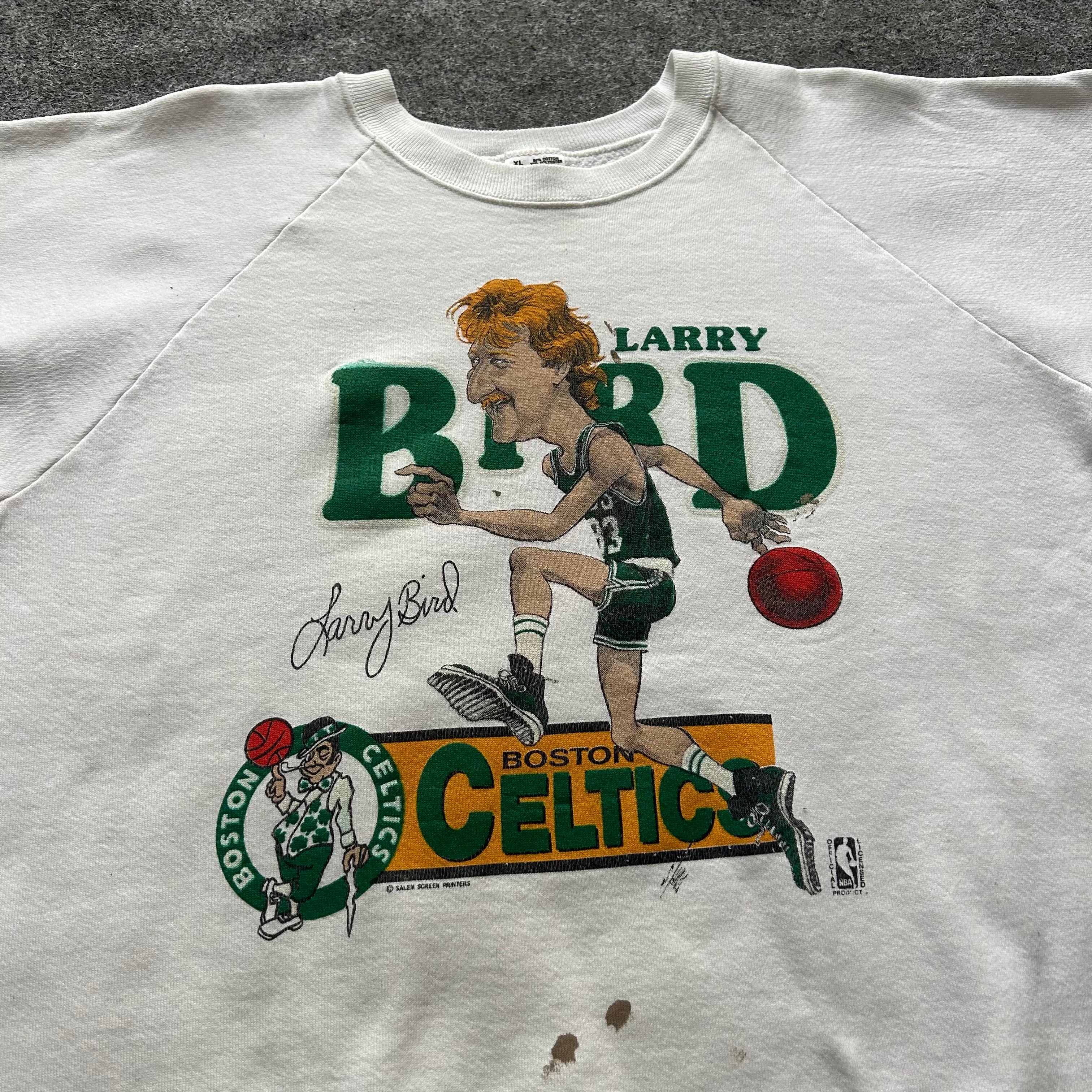 Vintage Boston Celtics Larry Bird Caricature Crewneck