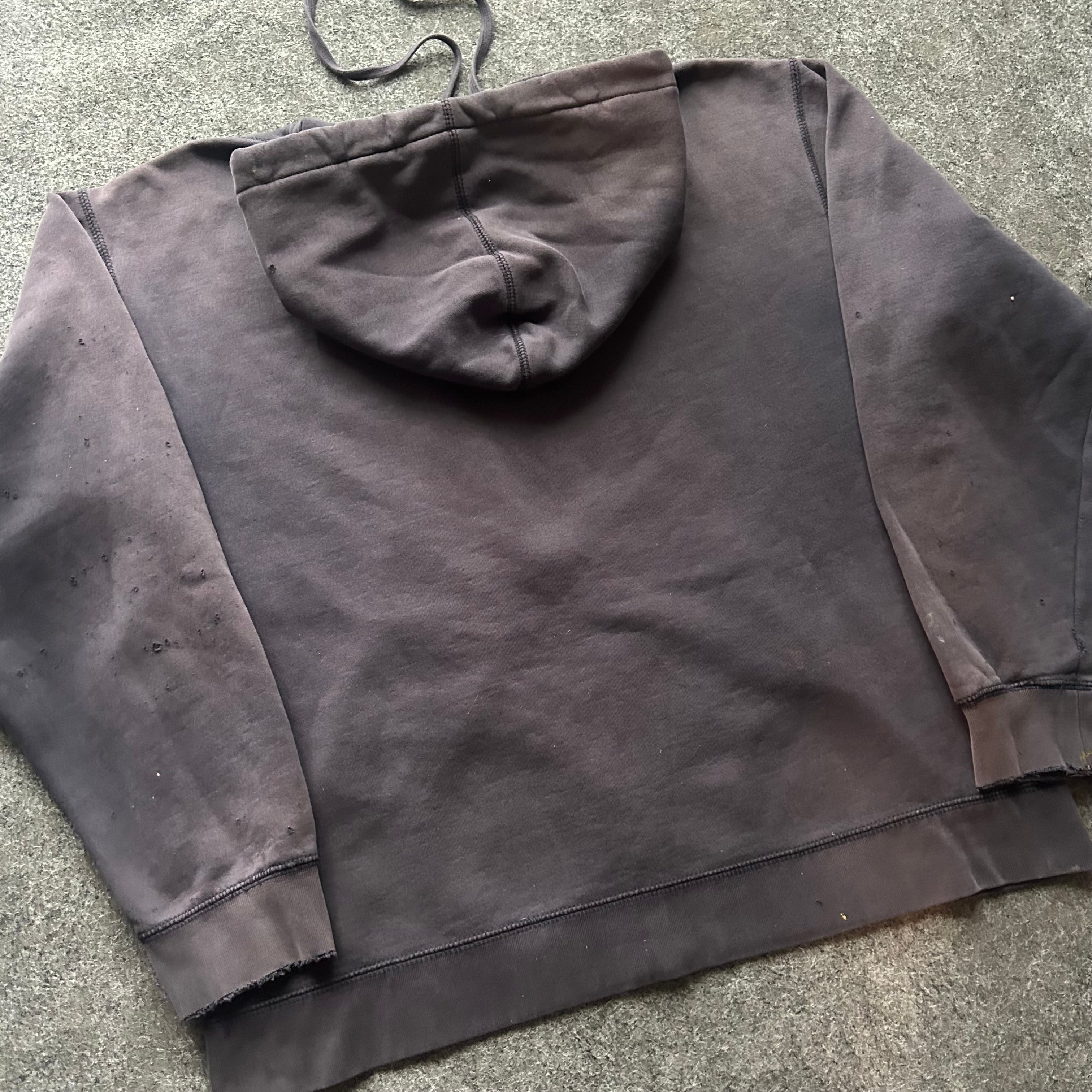 Vintage Distressed Chaps Denim Zip Up Hoodie