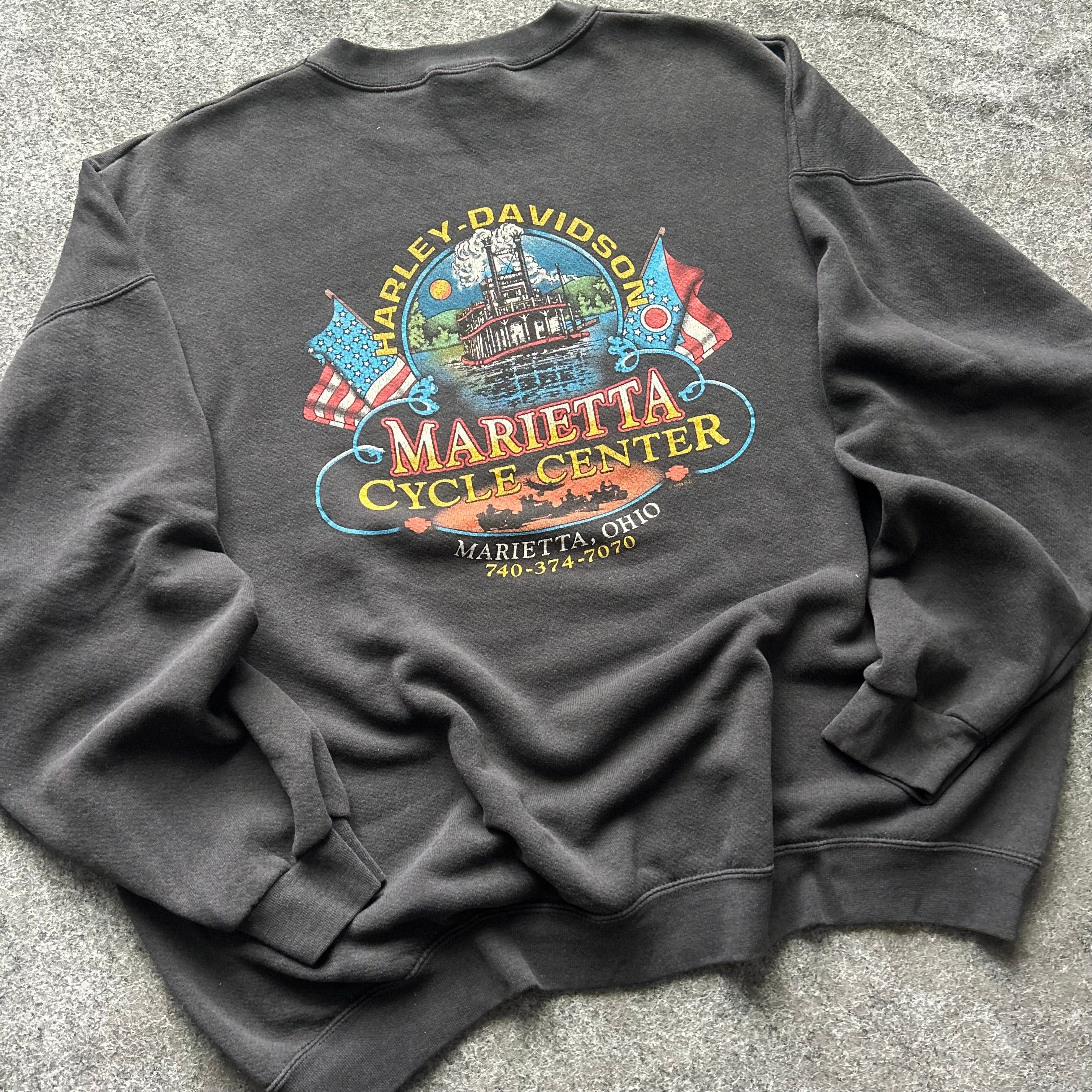 Vintage Harley Davidson Big Emblem Crewneck