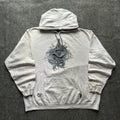 Vintage Y2K Top Heavy White Dragon Hoodie