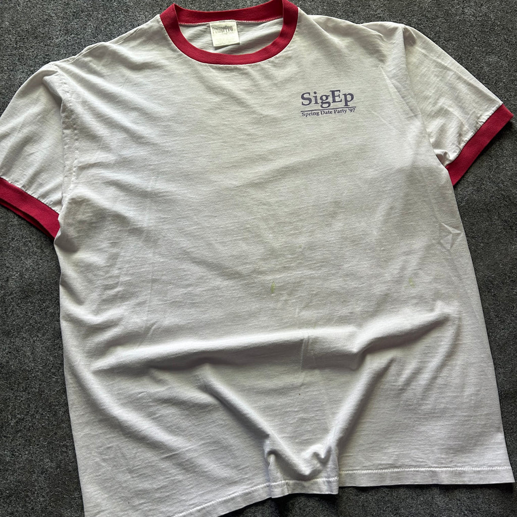 Vintage College Fraternity Spring Date Party Ringer T-shirt
